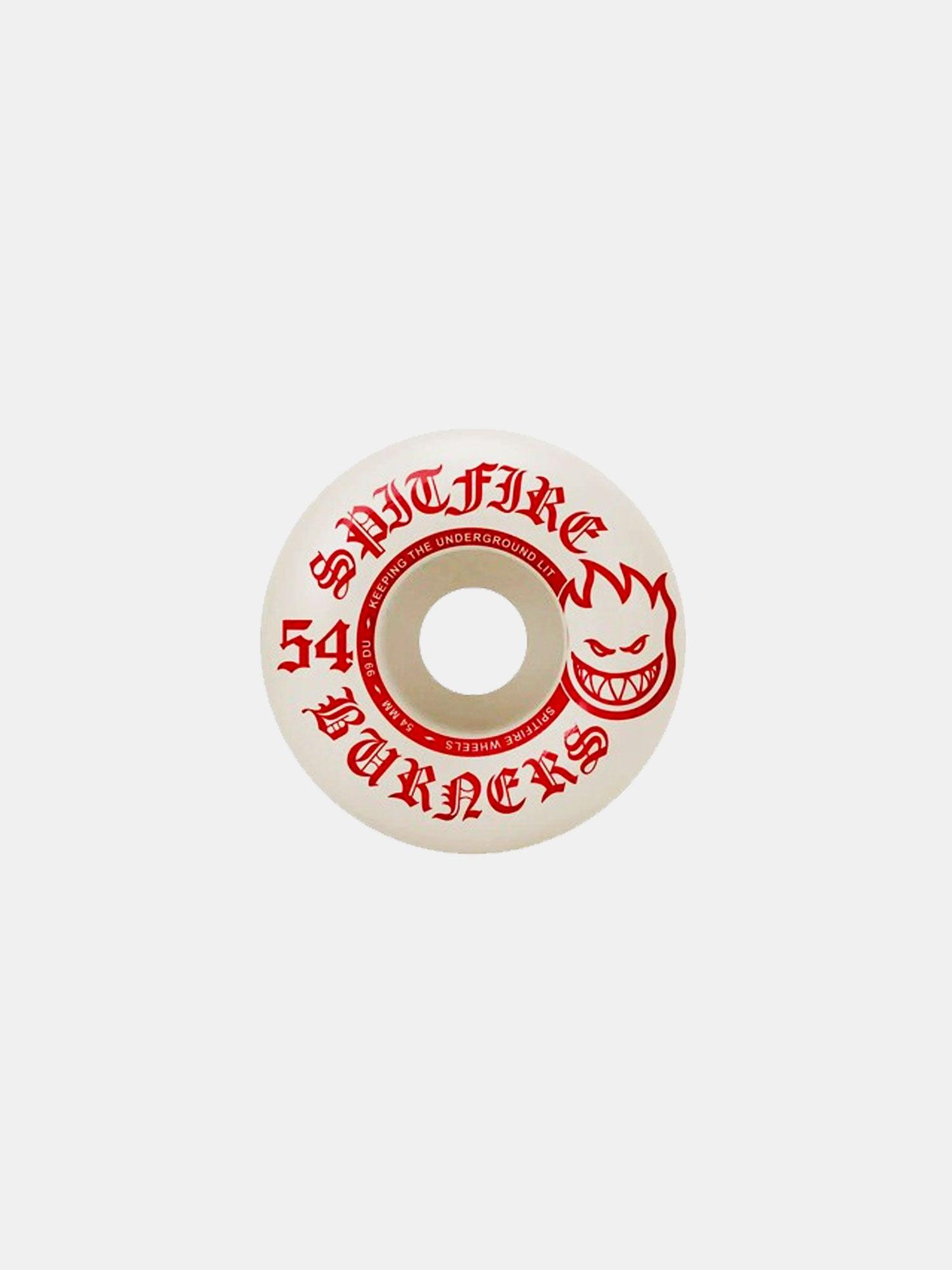 Spitfire Burner 99D Skateboard Wheels - High Performance 99D Hardness for Street & Park Skating - Perfect for Tricks & Smooth Rides