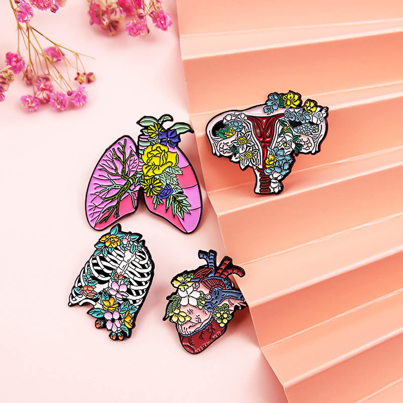Uterus & Ovaries Medical Brooch Pin - Nurse Lapel Badge Enamel Jewelry for Doctors, Medical Students & Graduation Gifts | Perfect for White Coats, Scrubs & Professional Attire