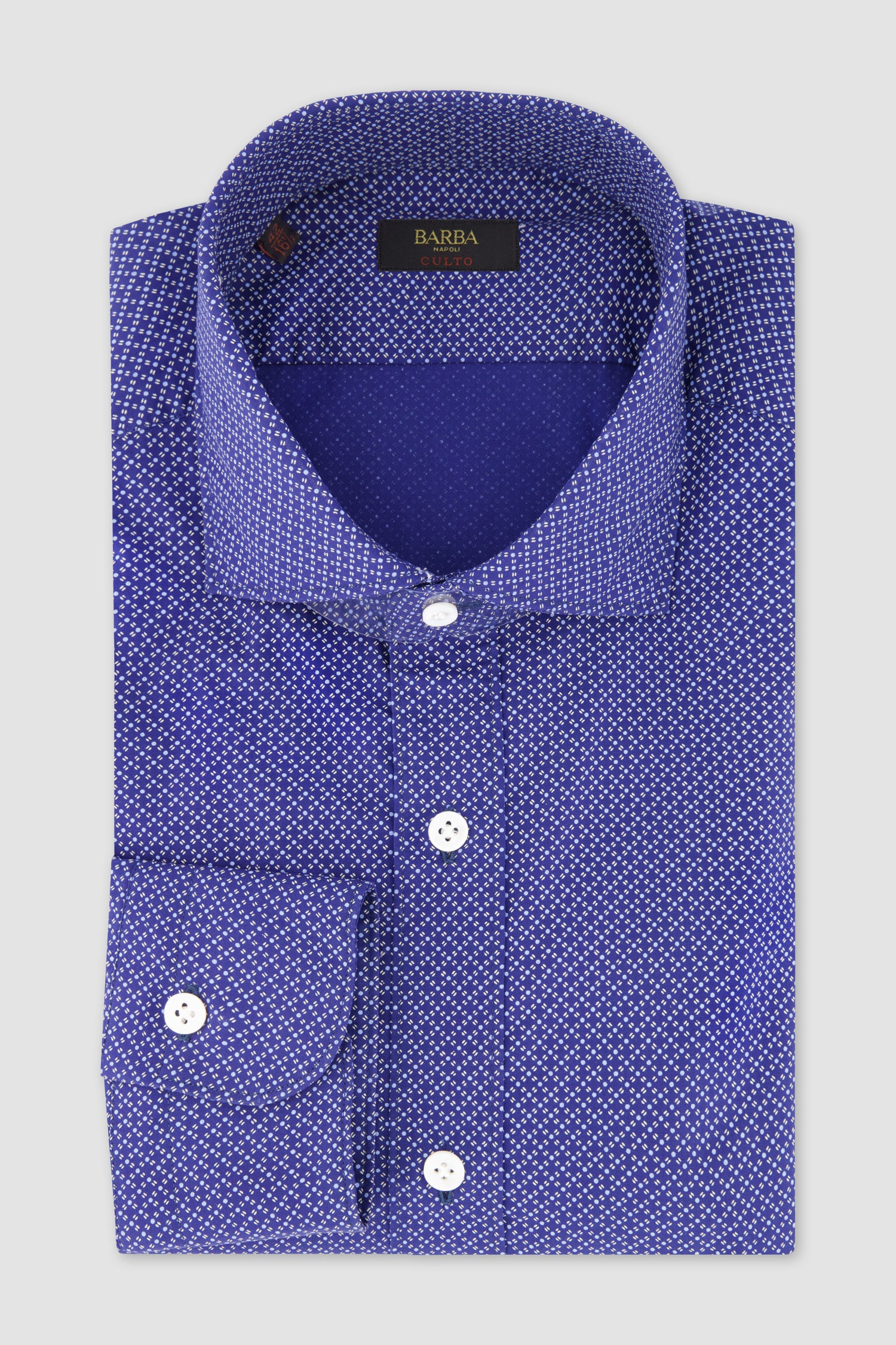 Barba Napoli Blue and White Classic Dress Shirt for Men | Premium Cotton Formal Wear | Perfect for Business, Office & Special Occasions