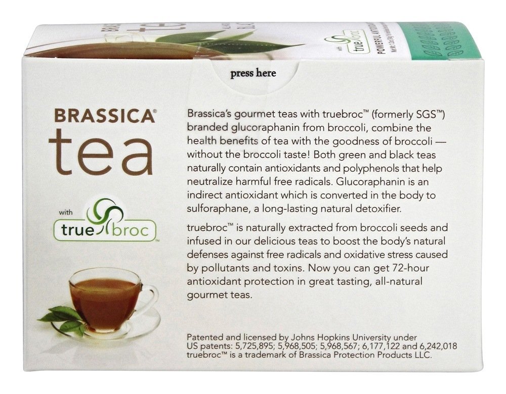 Brassica Tea Black Tea with Truebroc - 16 Tea Bags | Antioxidant-Rich Herbal Tea for Relaxation & Wellness