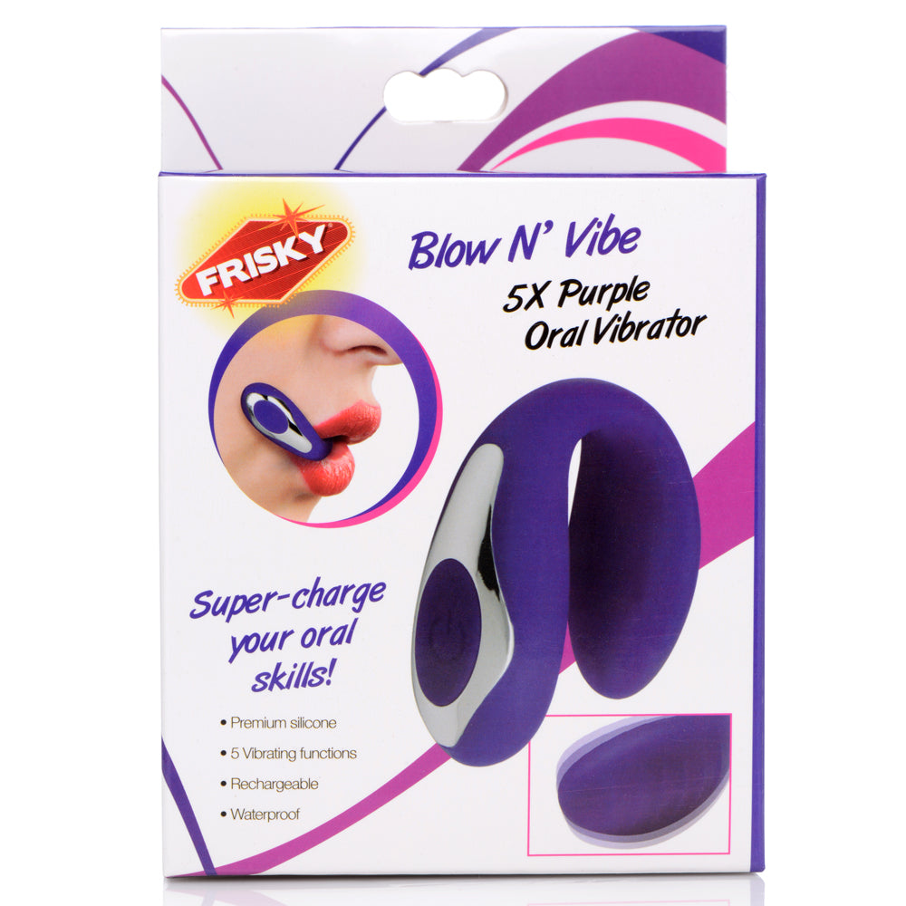 Blow N' Vibe 5X Powerful Oral Vibrator for Women - Rechargeable Waterproof Clitoral Stimulator - Perfect for Couples Play & Solo Pleasure