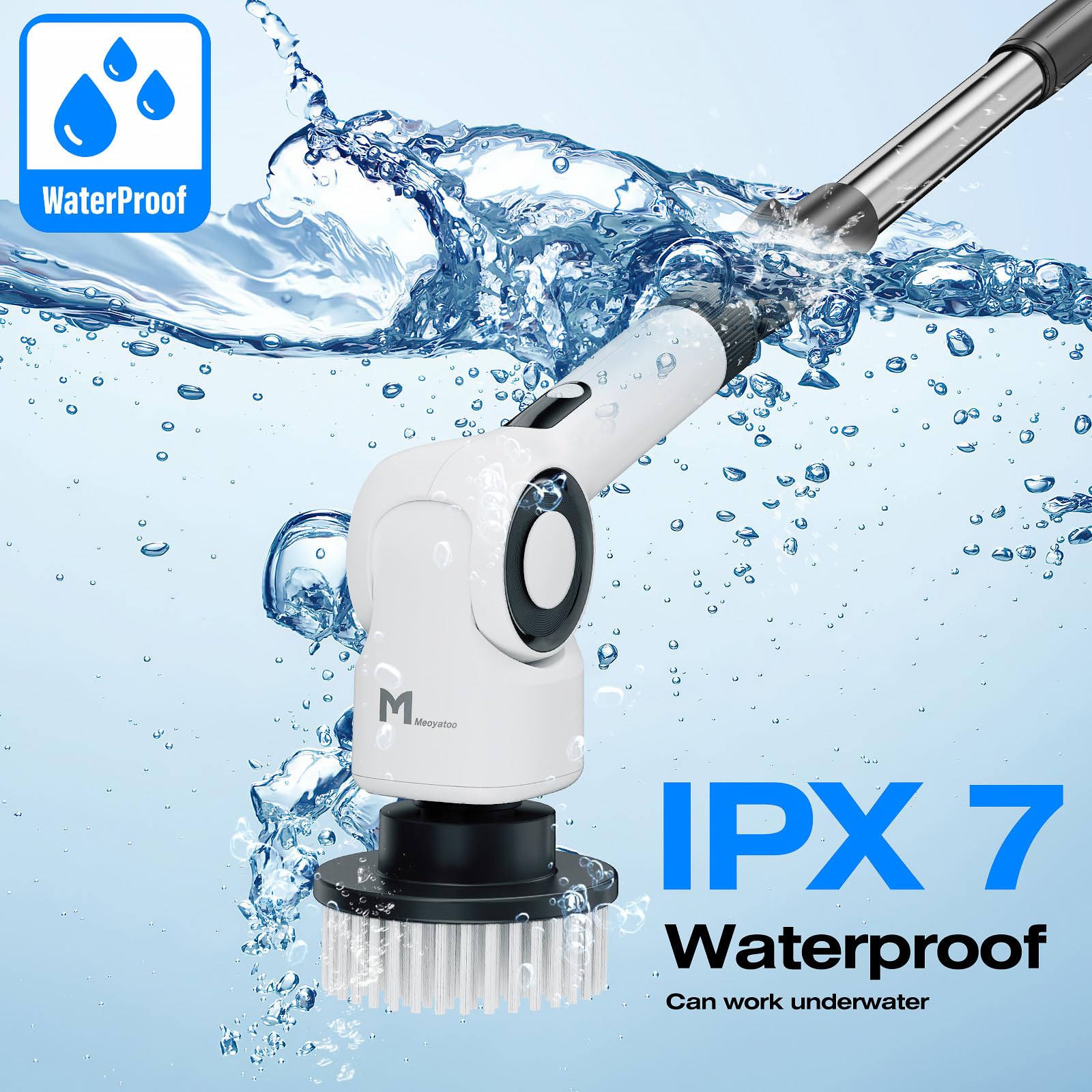 2024 Cordless Electric Spin Scrubber - Adjustable Angle Power Cleaning Brush with 7 Replaceable Heads | IPX7 Waterproof Bathroom Cleaner for Tile, Tub, Floor & Shower | Perfect for Deep Cleaning Grout, Soap Scum & Hard Water Stains