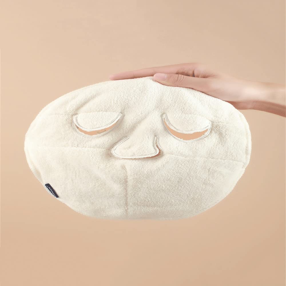 **CJTMY Thickened Facial Heating Mask - Hot Compress Towel for Eyes & Face, Steam Facial Treatment, 1pc (Color: A) - Perfect for Relaxation, Spa & Skincare Routine**