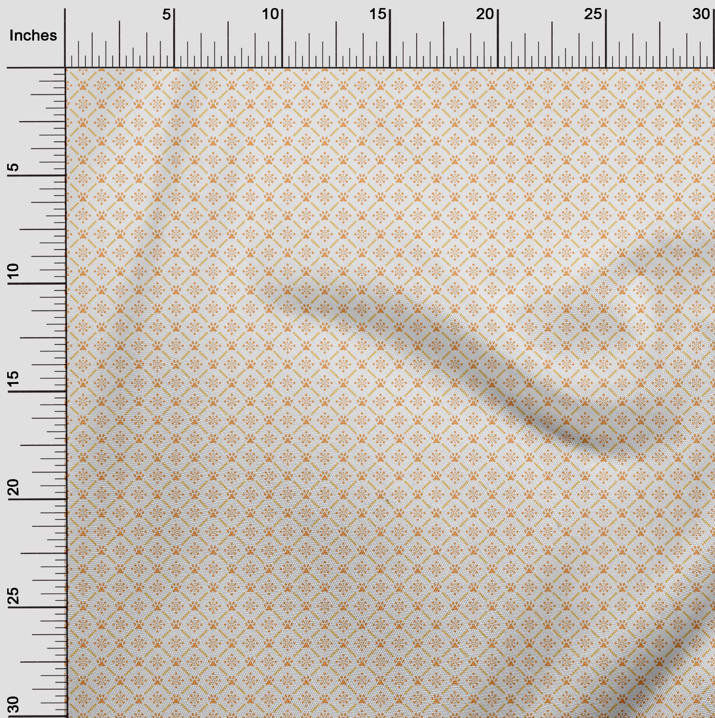 oneOone Mustard Yellow Viscose Chiffon Fabric - 42