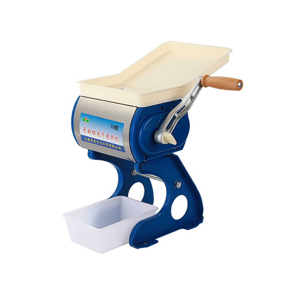 Commercial Manual Meat Slicer - Stainless Steel Hand Cranked Meat Grinder & Beef Mincer Chopper with Adjustable 2.5MM Thickness for Deli, Butcher Shop & Home Kitchen Use