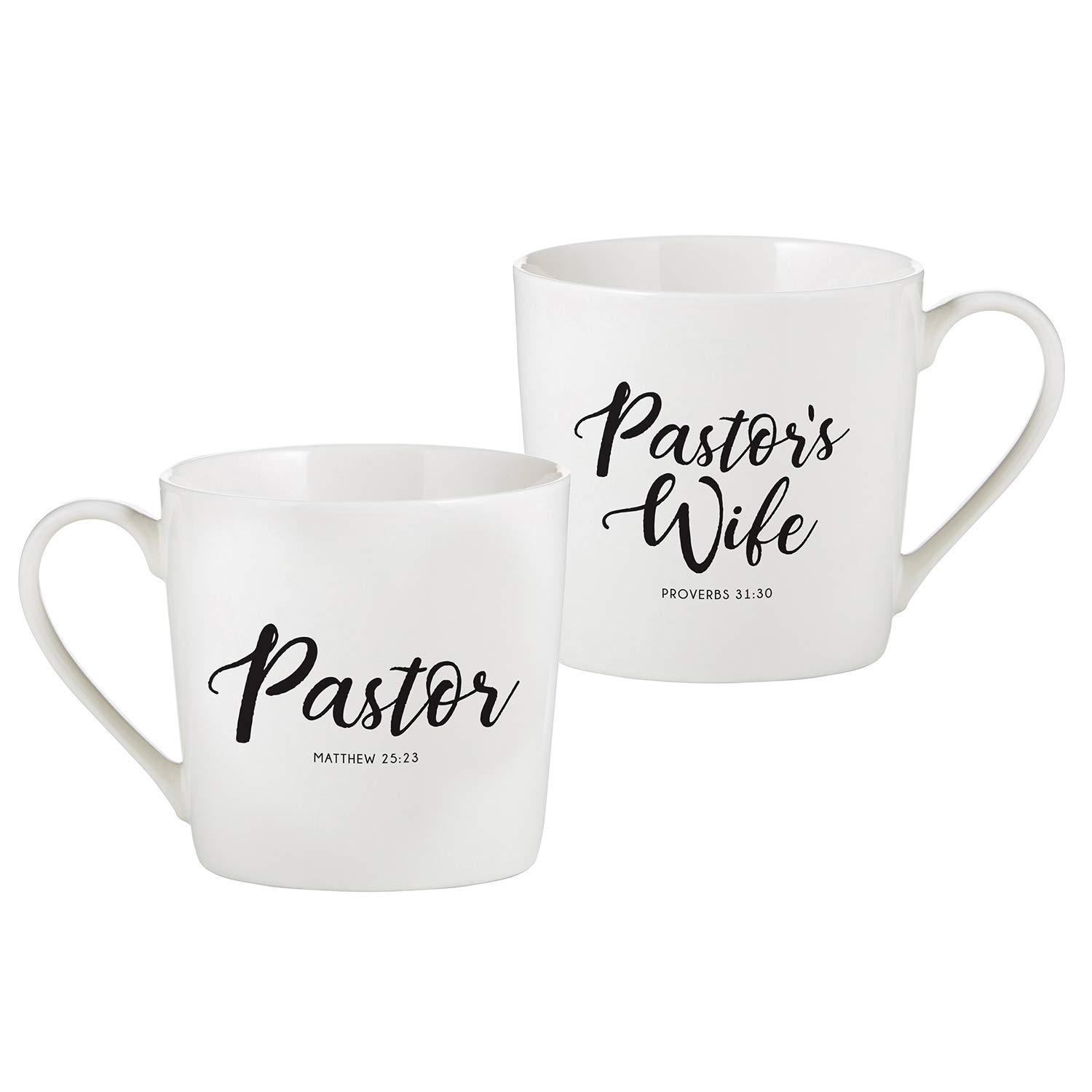 Faithworks Creative Brands Inspirational Bone China Coffee Mug Gift Set for Pastor & Wife - 2 Pack, Perfect for Pastoral Appreciation, Anniversary Gifts & Church Events