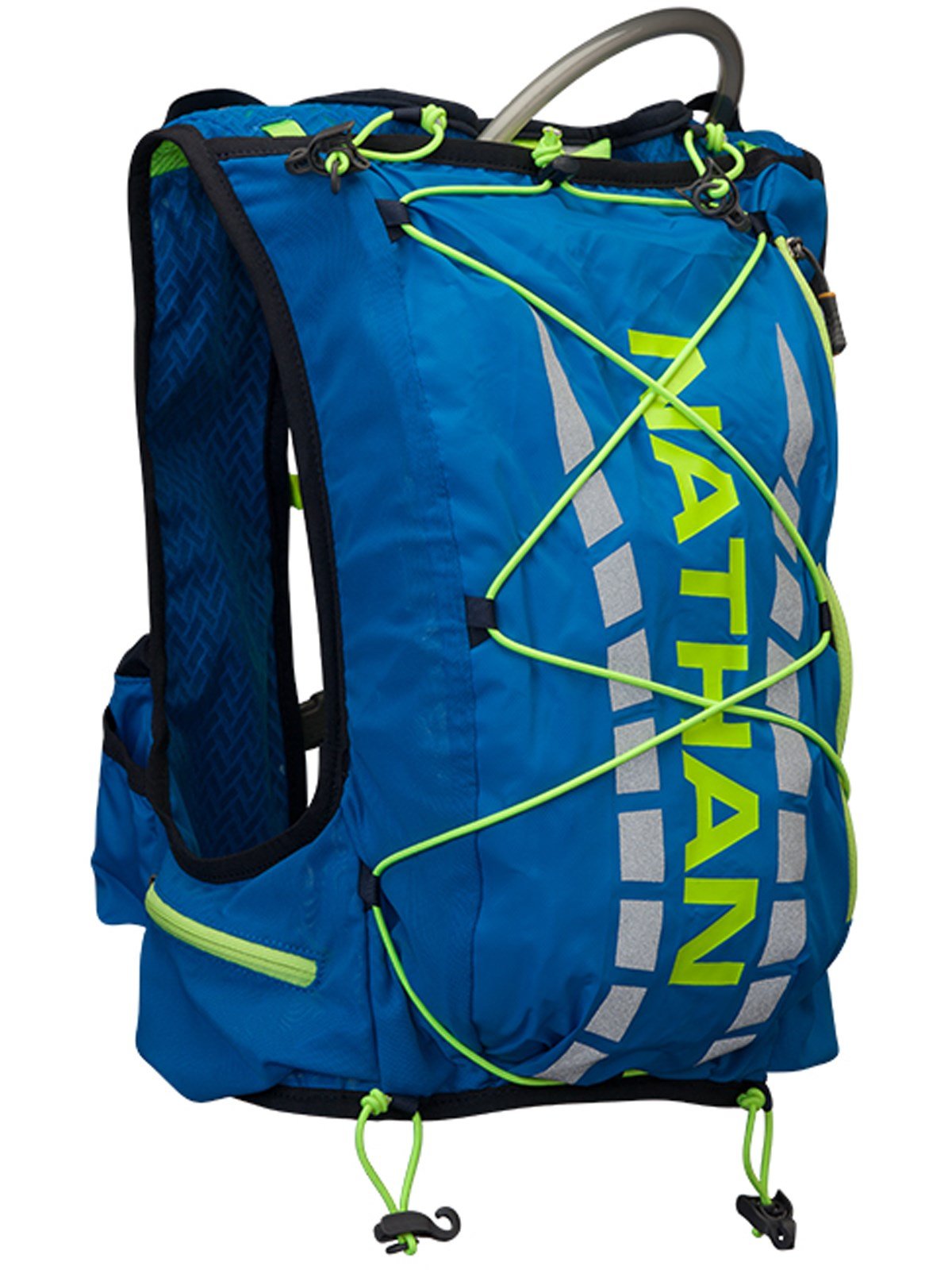 Nathan VaporAir 7L Hydration Running Vest - Lightweight Breathable Race Pack for Trail Running & Hiking - Electric Blue/Lemonade - Size XS - Perfect for Marathon Training & Outdoor Adventures