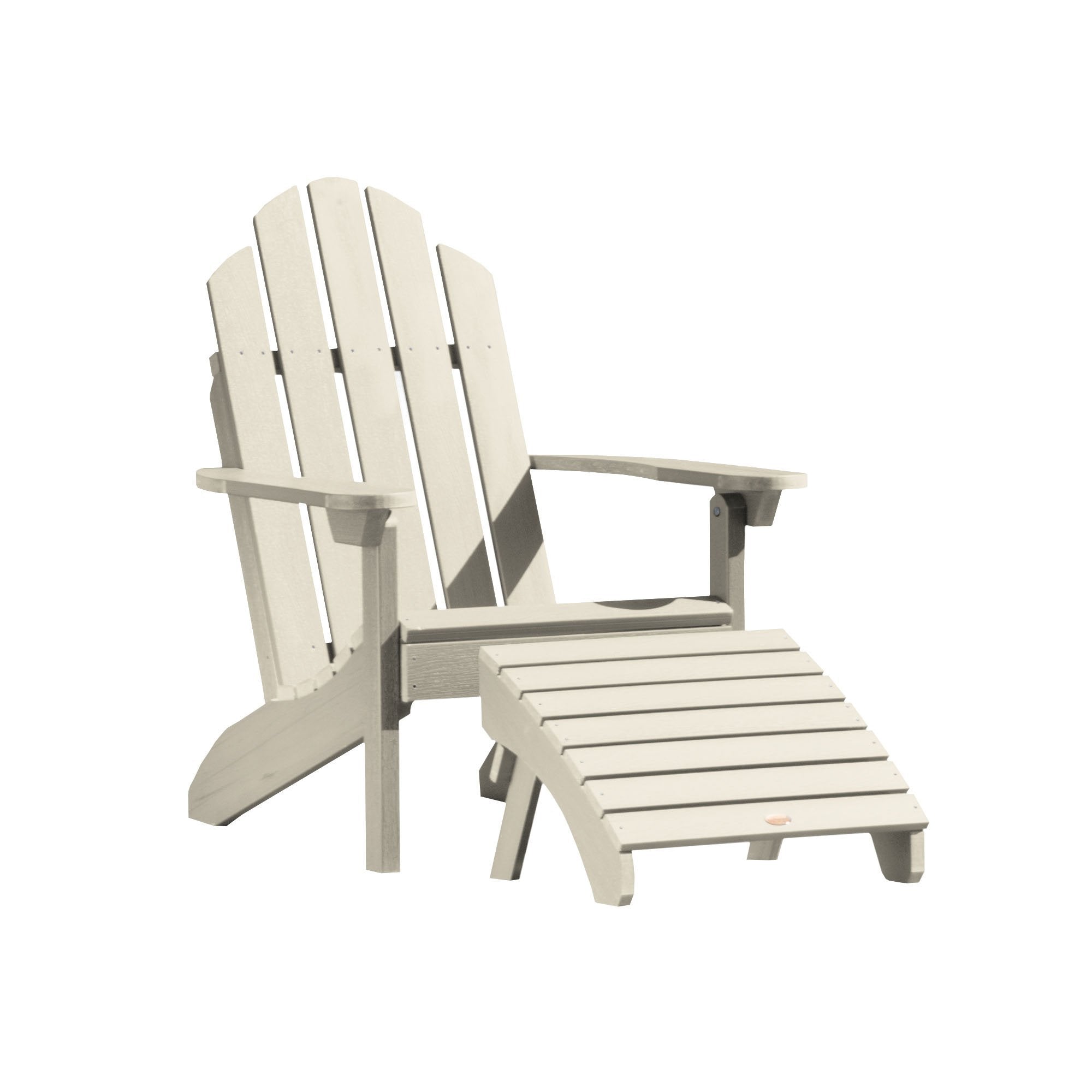 Classic Westport Adirondack Chair with Folding Ottoman - Outdoor Patio Furniture for Garden, Poolside & Backyard Relaxation