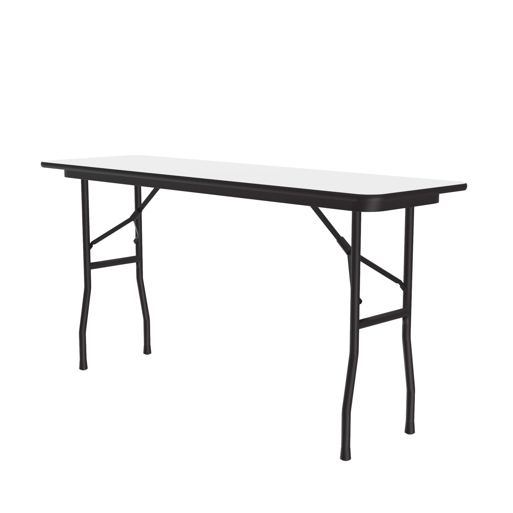 Correll 18x60 Inch Heavy Duty Folding Table | Commercial Grade White HP Laminate Top | 3/4