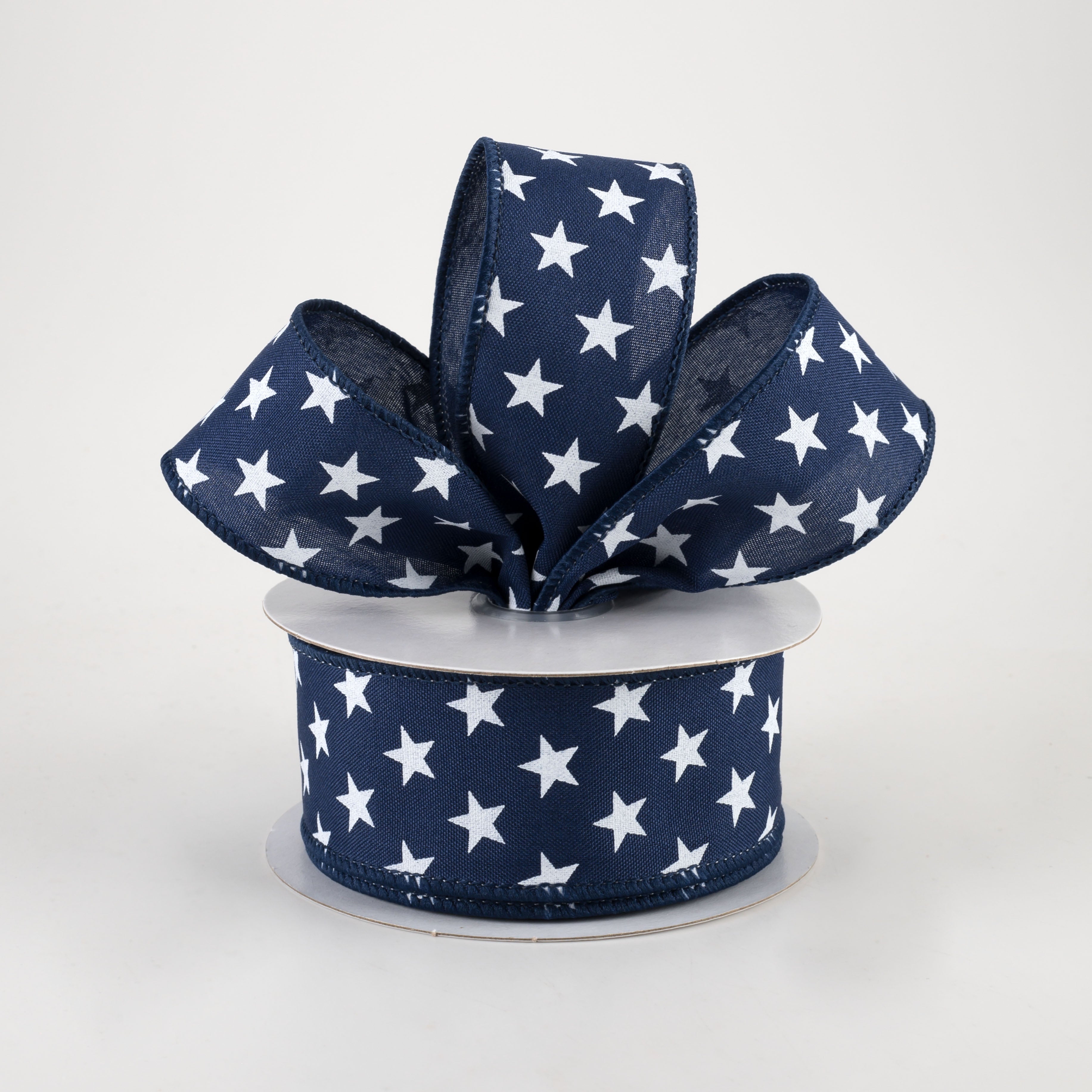 1.5 Inch Random Star Ribbon - Navy Blue (10 Yards) - Perfect for Gift Wrapping, DIY Crafts, Party Decorations, and Scrapbooking