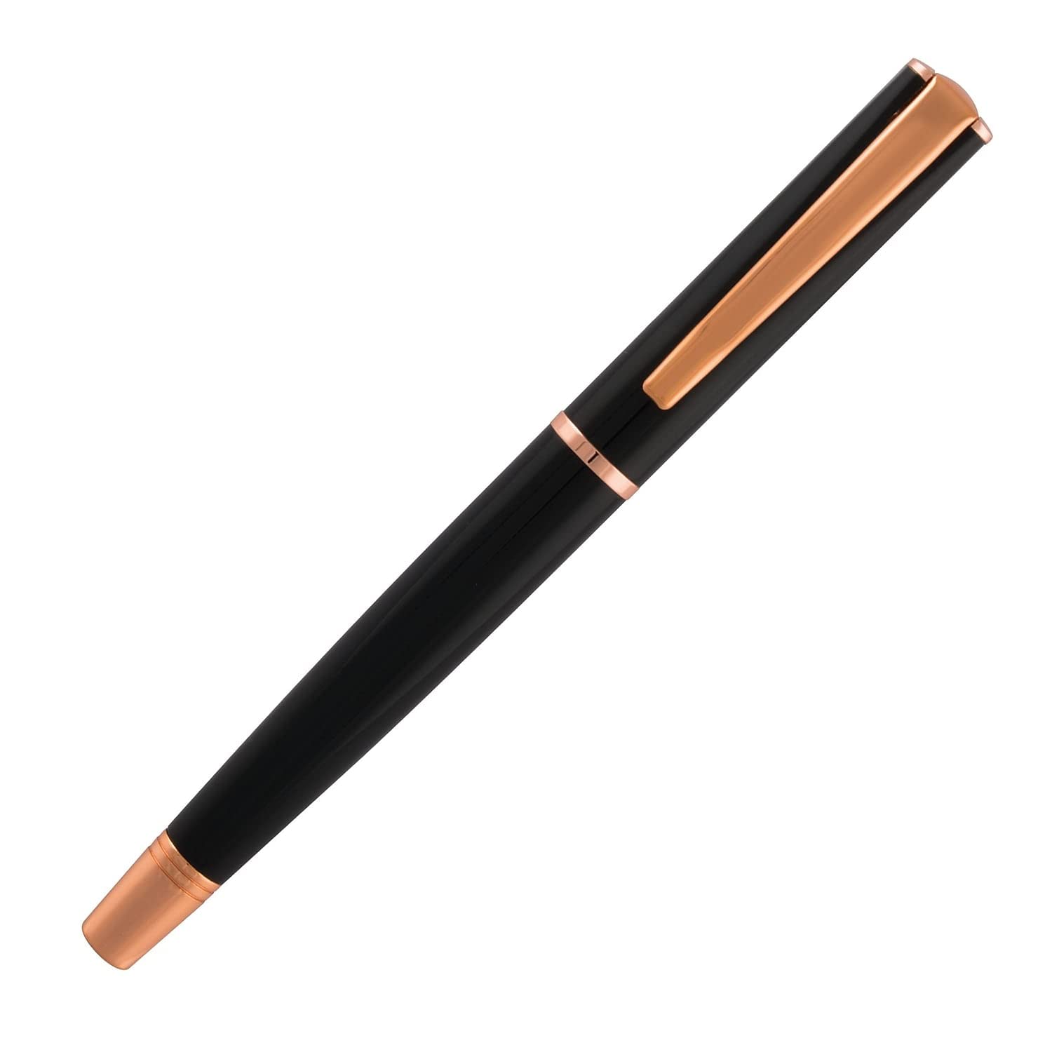 Monteverde Impressa Ballpoint Pen - Elegant Black with Rose Gold Trim for Professional Writing, Office Use & Luxury Gifts