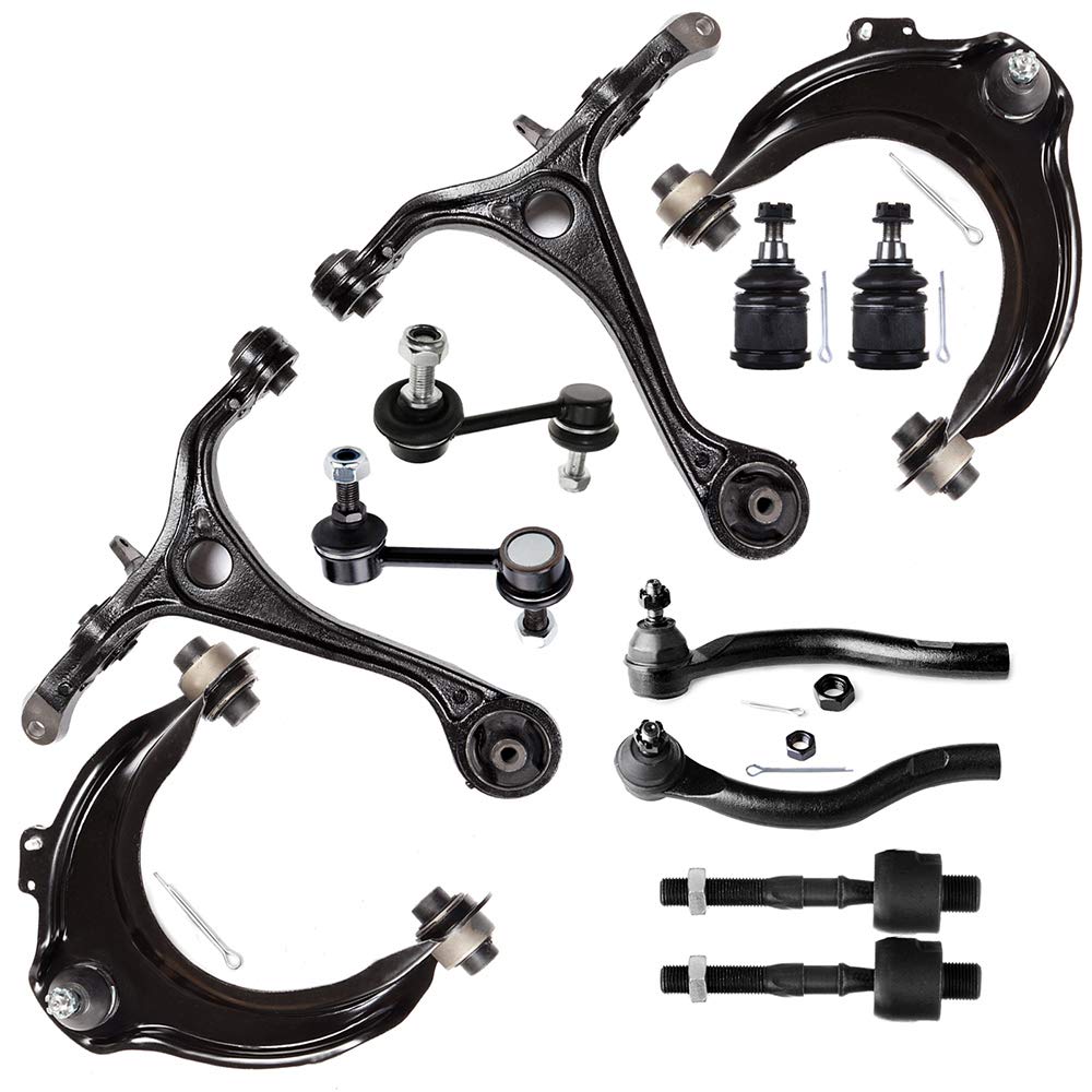 12Pcs Suspension Kit for Acura TSX 2004-2008 & Honda Accord 2003-2007 - Control Arm, Tie Rod End, Stabilizer Link, Ball Joint (K620616, K620617, K640289) | Complete Front Suspension Replacement for Smoother Ride & Better Handling