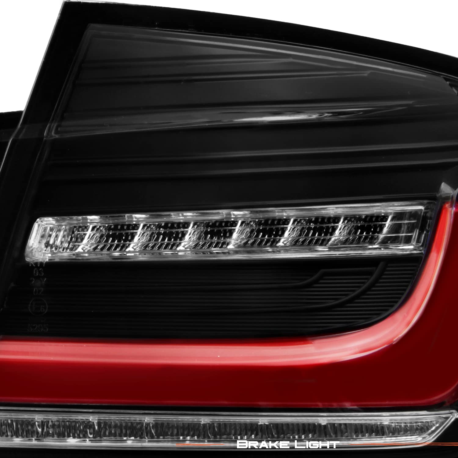 AKKON Full LED Black Tail Brake Lights Pair for 2012-2015 BMW F30 3-Series 4-Door Sedan - Sequential Turn Signal & Reverse Lamp | Upgrade Car Lighting for Night Driving Safety