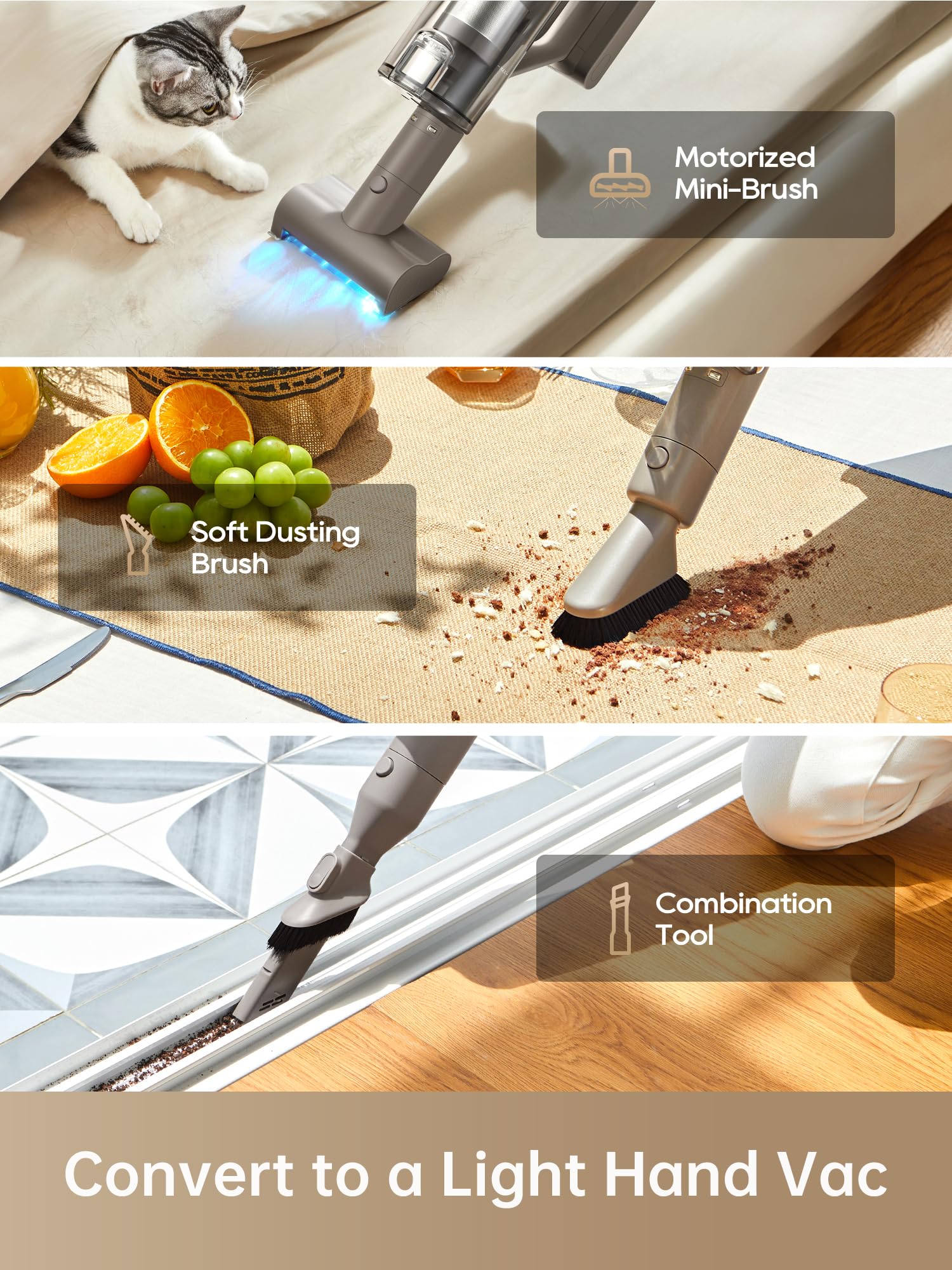 DREAME Z10 Station Cordless Vacuum Cleaner with 2.5L Auto Dust Base | Smart Stick Vacuum for Carpet, Hardwood & Tile Floors | Powerful Pet Hair Removal | Lightweight Home Cleaning for Living Room, Bedroom & Office
