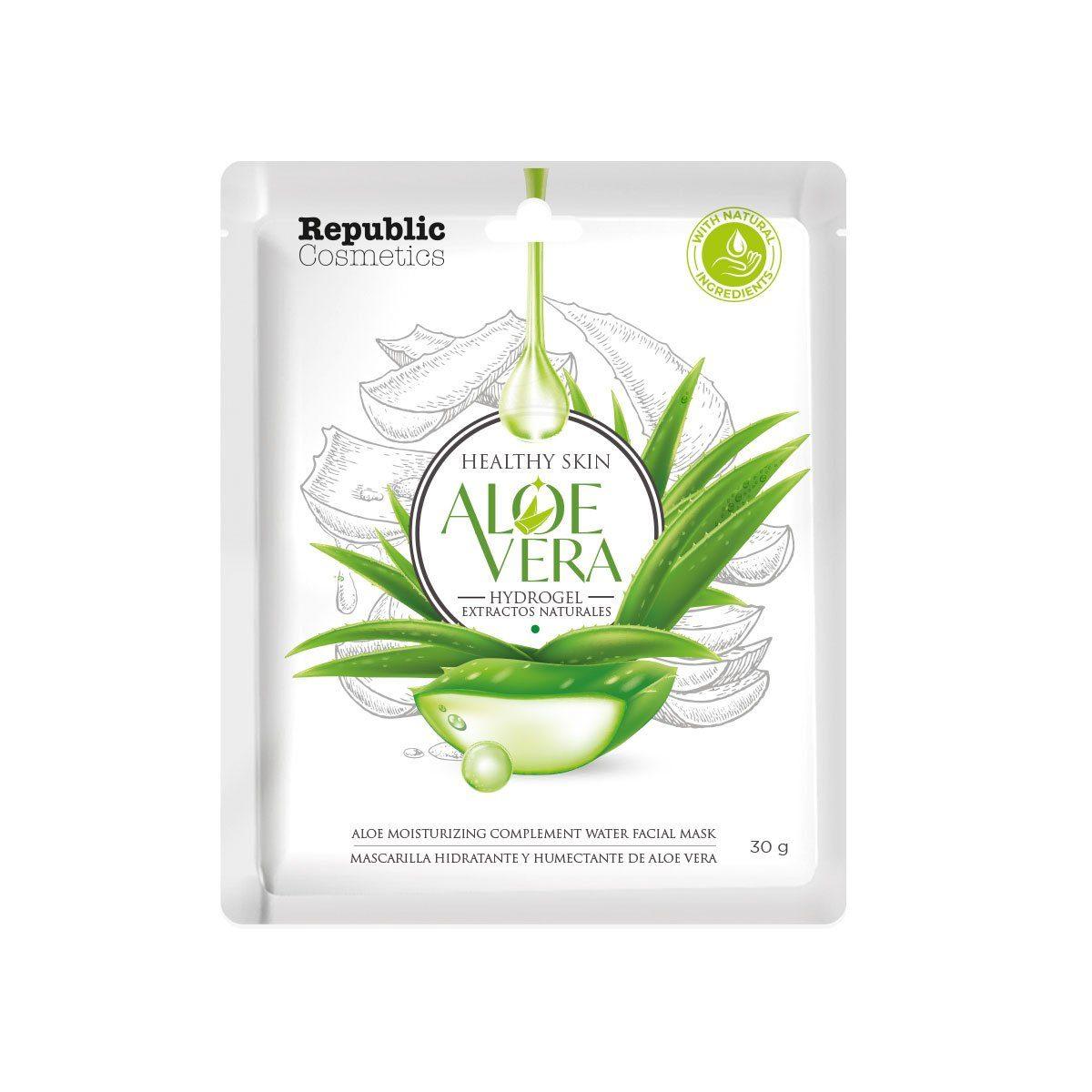 Organic Aloe Vera Face Mask by Republic Cosmetics - Hydrating & Soothing for Dry Skin - Perfect for Daily Skincare & Spa Days