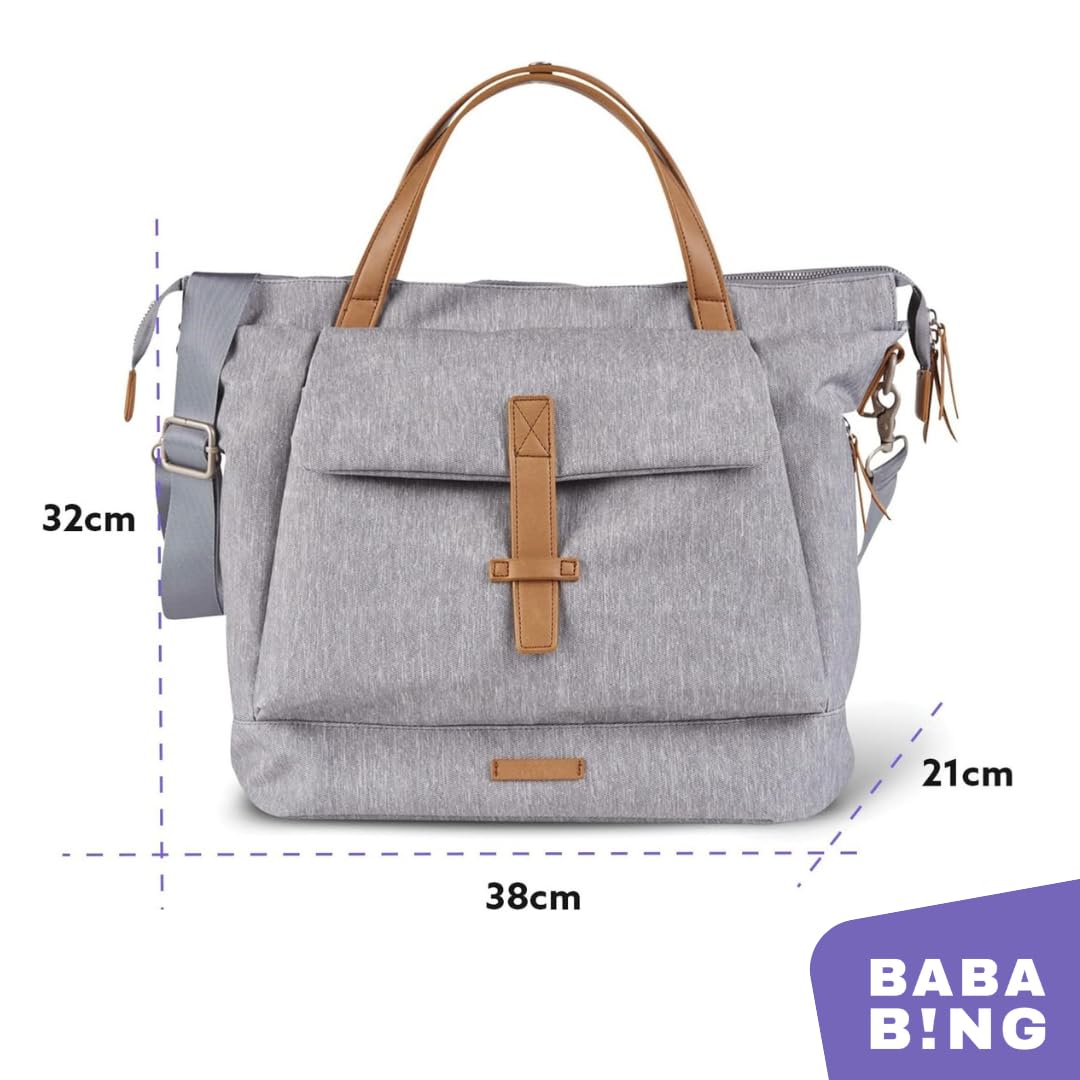 Erin Tote Backpack Changing Bag - Multifunctional Diaper Bag with Changing Pad, 2 Removable Pouches, Insulated Bottle Pocket & Stroller Straps - Perfect for Moms & Baby Essentials - Grey BB75 | Ideal for Travel, Daycare & On-the-Go Parenting