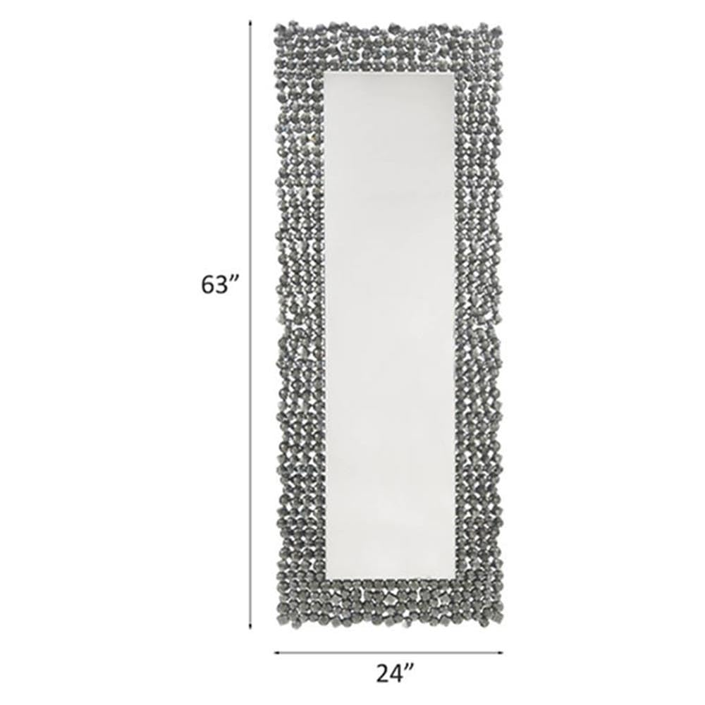 Acme Kachina Wooden Framed Wall Mirror with Faux Gemstone Trim - Southwest Style Home Decor for Living Room, Bedroom & Entryway