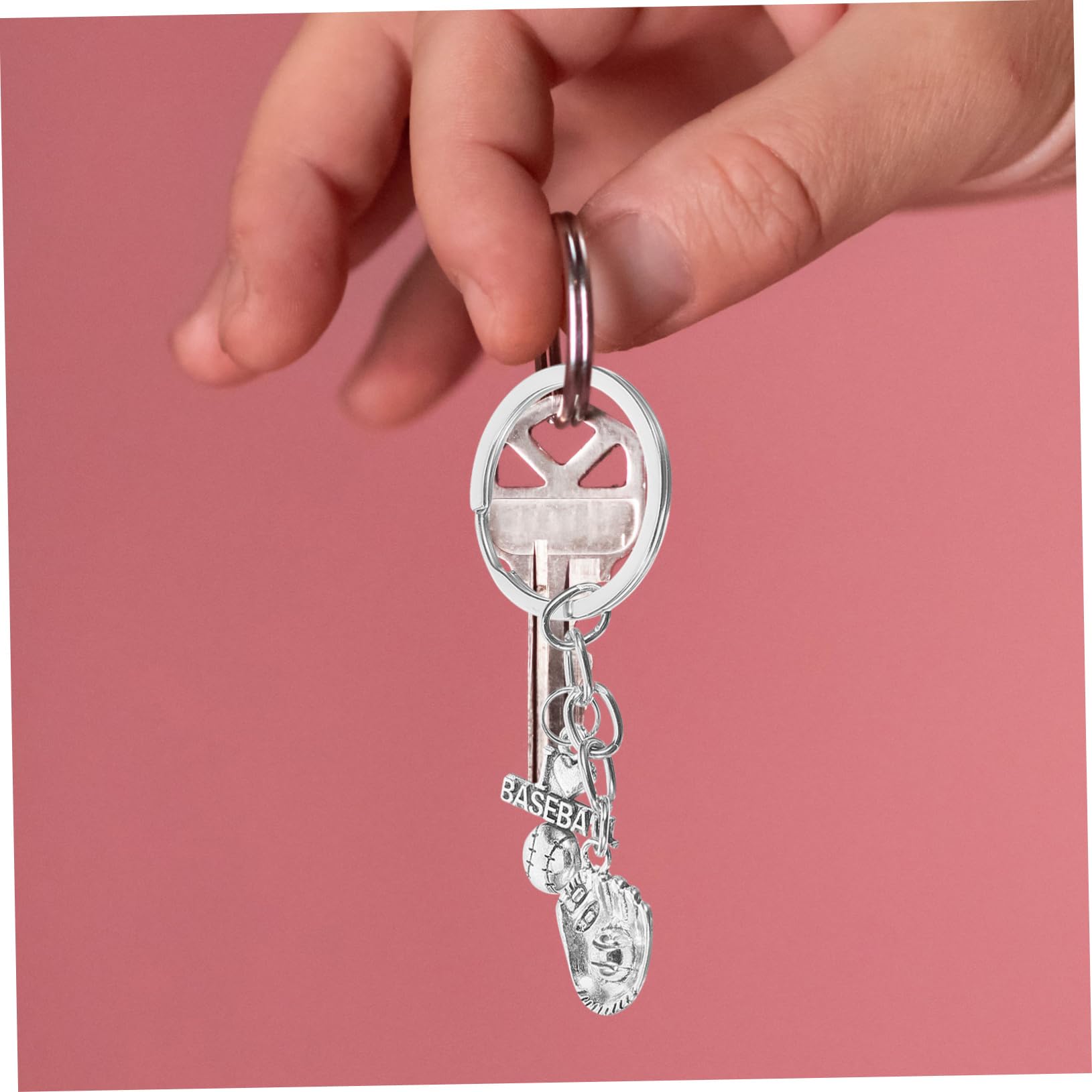 SUPVOX 5 Pack Baseball Keychain Set - Softball Key Ring, Sports Keychain Accessories for Women - Perfect for Backpacks, Bags & Key Holders - Great Baseball Decor Gift for Female Fans & Players
