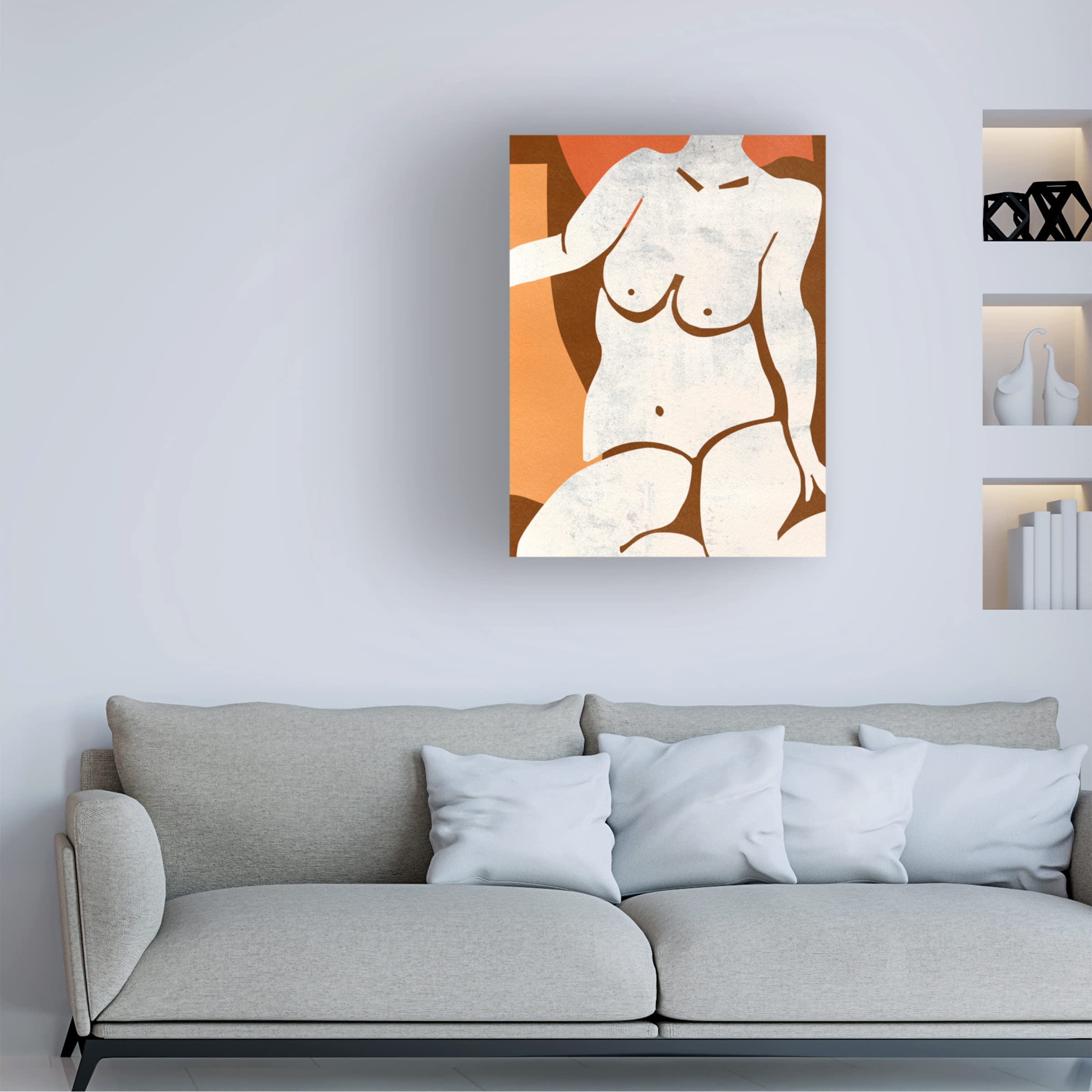 Trademark Fine Art 'Heat III' Canvas Art by Melissa Wang - Modern Abstract Painting for Home & Office Decor - Perfect for Living Room, Bedroom, or Workspace