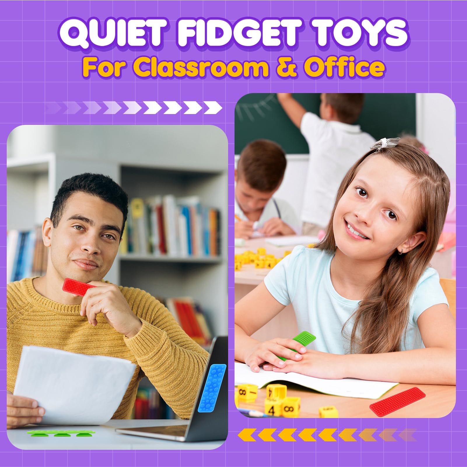 8 Pack Textured Suction Fidget Toys for Kids & Adults - Sensory Stickers for Autism, Anxiety Relief - Classroom & Office Stress Reducers - Easter Basket Stuffers - Perfect for Calming, Focus & Sensory Play