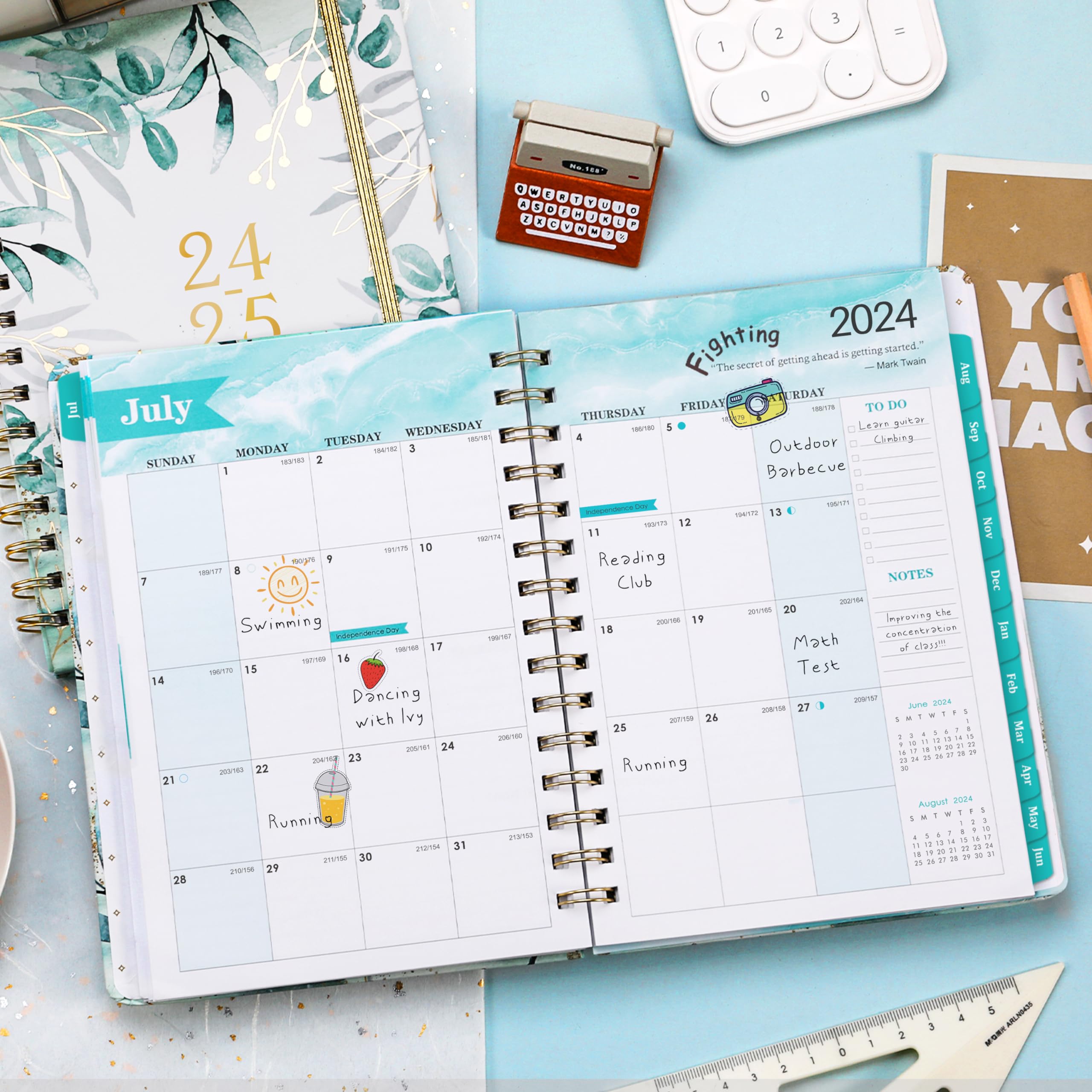 2024-2025 Academic Planner - July 2024 to June 2025 Weekly & Monthly Organizer with 12 Tabs, 8.5