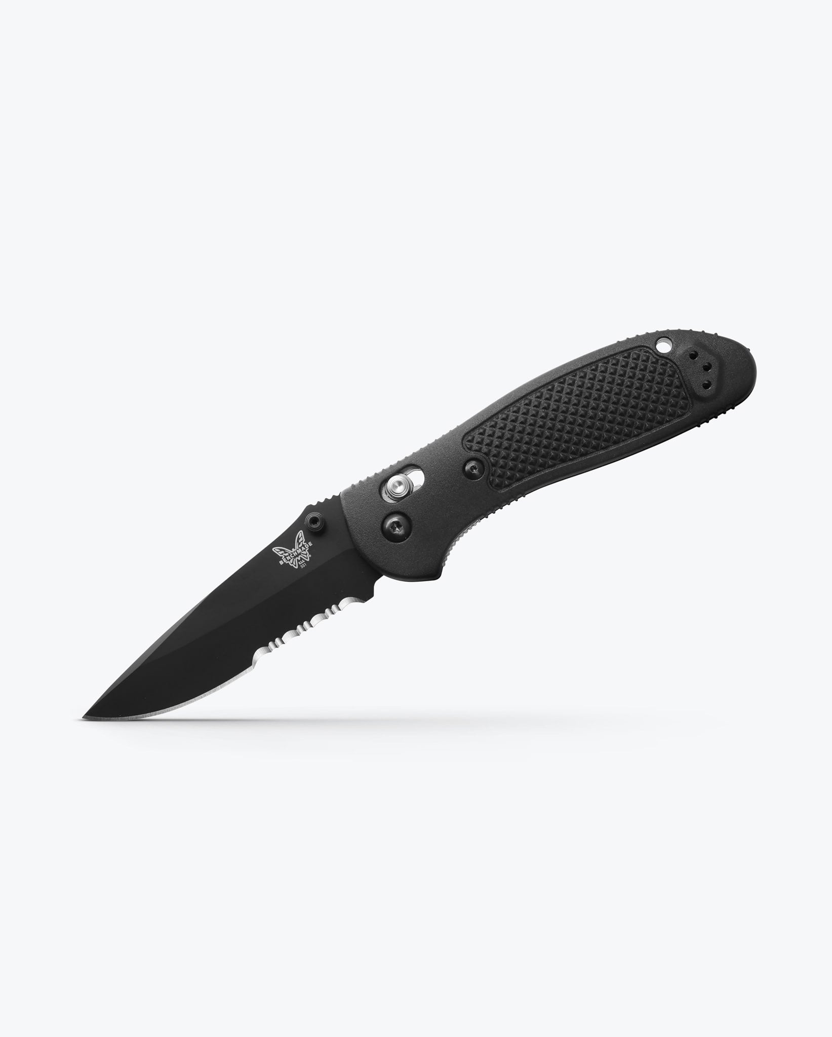 Benchmade Griptilian Folding Knife - Black Grivory Handle, Drop Point Blade - EDC, Camping, Hunting & Outdoor Survival Tool