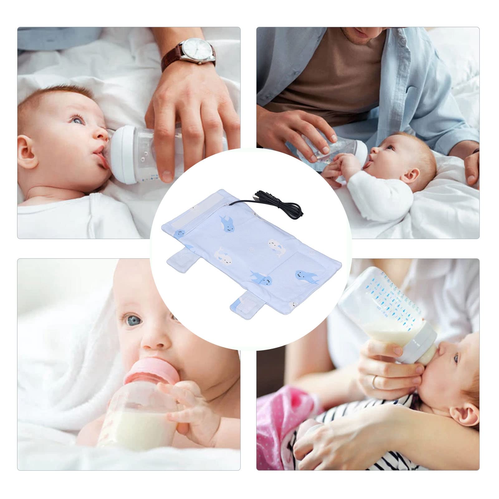 Portable USB Baby Bottle Warmer Bag - Rechargeable Milk Bottle Heater & Insulated Food Warmer for Infants | Perfect for Travel, Camping & On-the-Go Feeding
