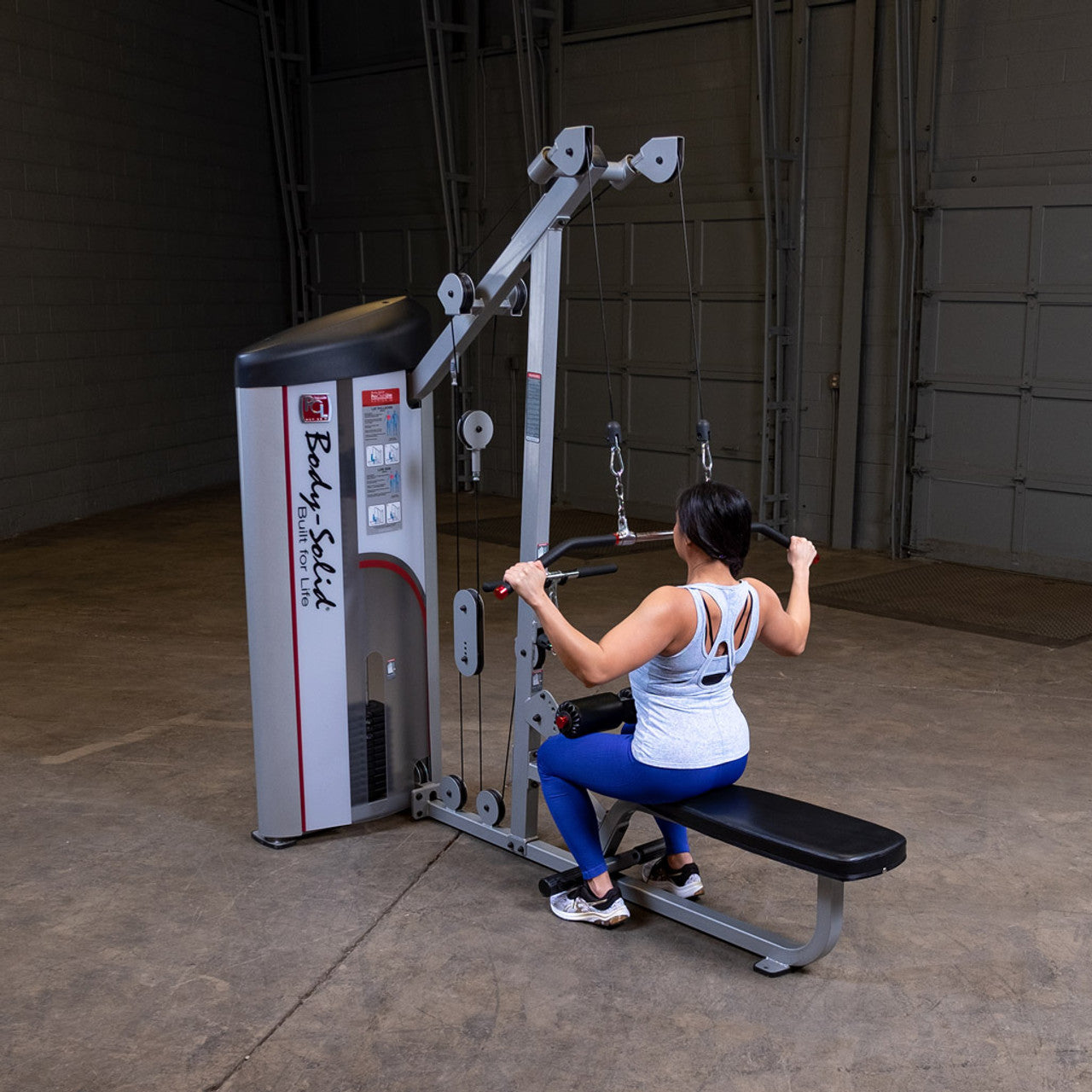 Body Solid Pro ClubLine Series 2 Lat Mid Row Machine - Commercial Grade Lat Pulldown Equipment for Home & Gym Strength Training - Perfect for Back Workouts and Muscle Building