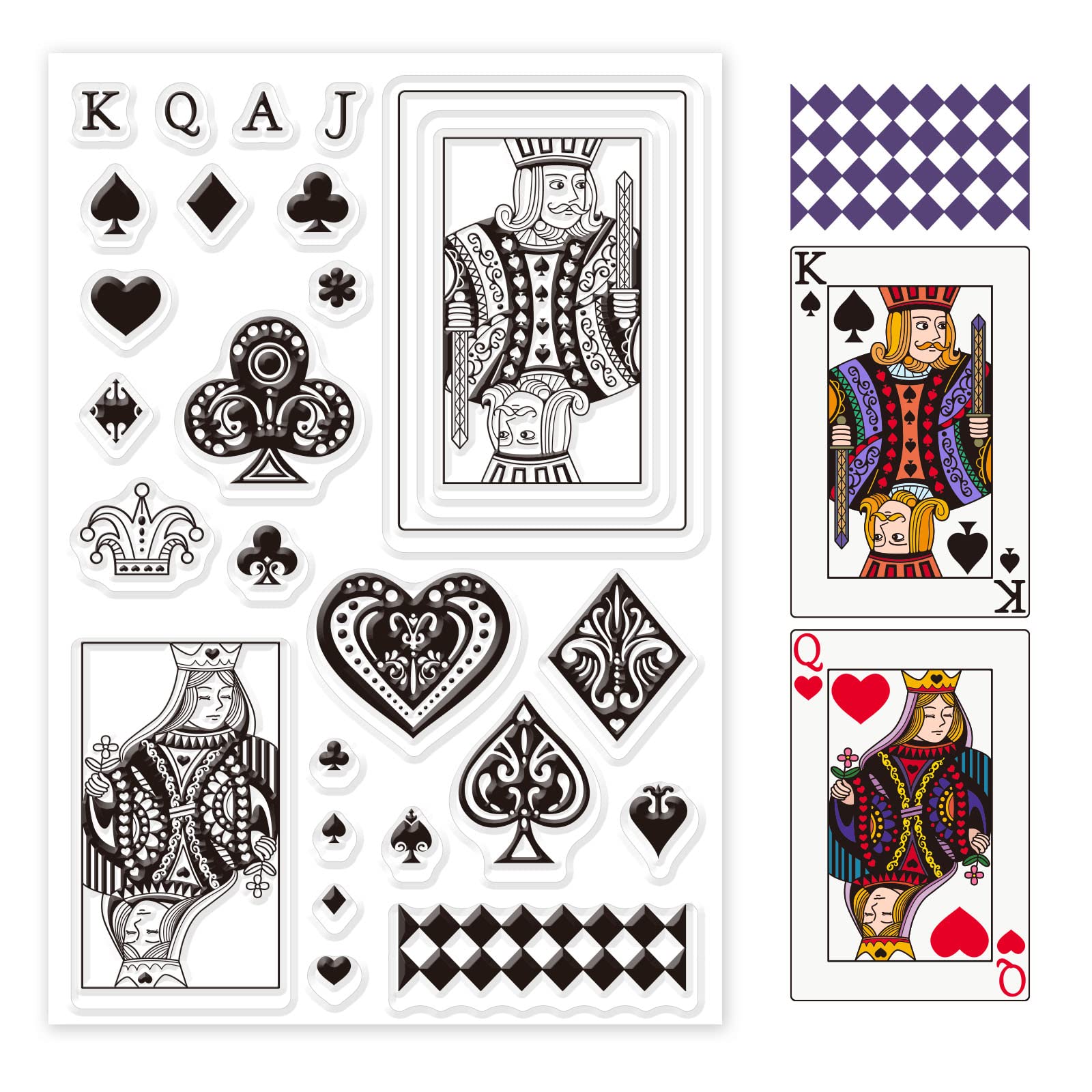 GLOBLELAND Clear Silicone Poker Stamps for DIY Scrapbooking - Transparent Rubber Stamps for Birthday Cards, Easter Greetings, Valentine's Day Crafts, Photo Album Decor & Paper Art Projects - Perfect for Handmade Cards, Journaling, and Creative Gift Wrapping