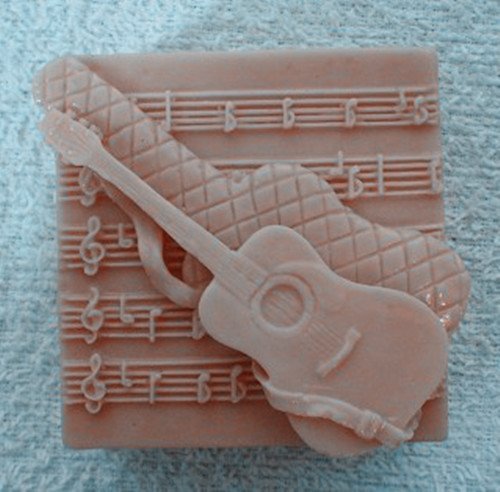Creativemoldstore Z368 Violin Shaped Silicone Soap Mold for DIY Handmade Soap Making - Perfect for Crafting, Gift Giving & Home Decor