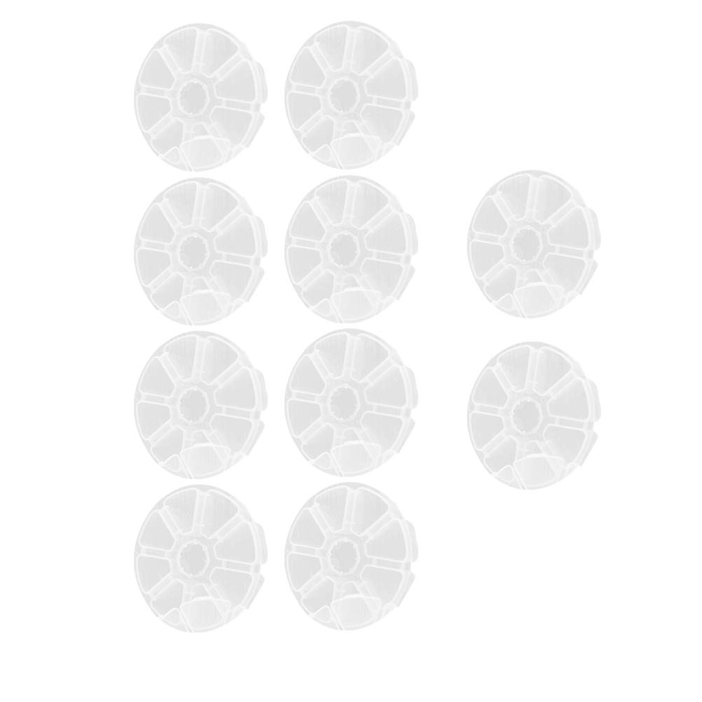 10-Piece White Plastic Desktop Pill Organizer Box with 8 Compartments - Perfect for Daily Medication, Vitamins, and Small Jewelry Storage