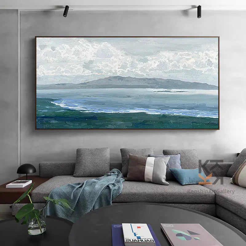 Ocean and Sky Painting #OS 022 - Stunning Seascape Wall Art for Home & Office Decor - Perfect for Living Room, Bedroom or Beach House
