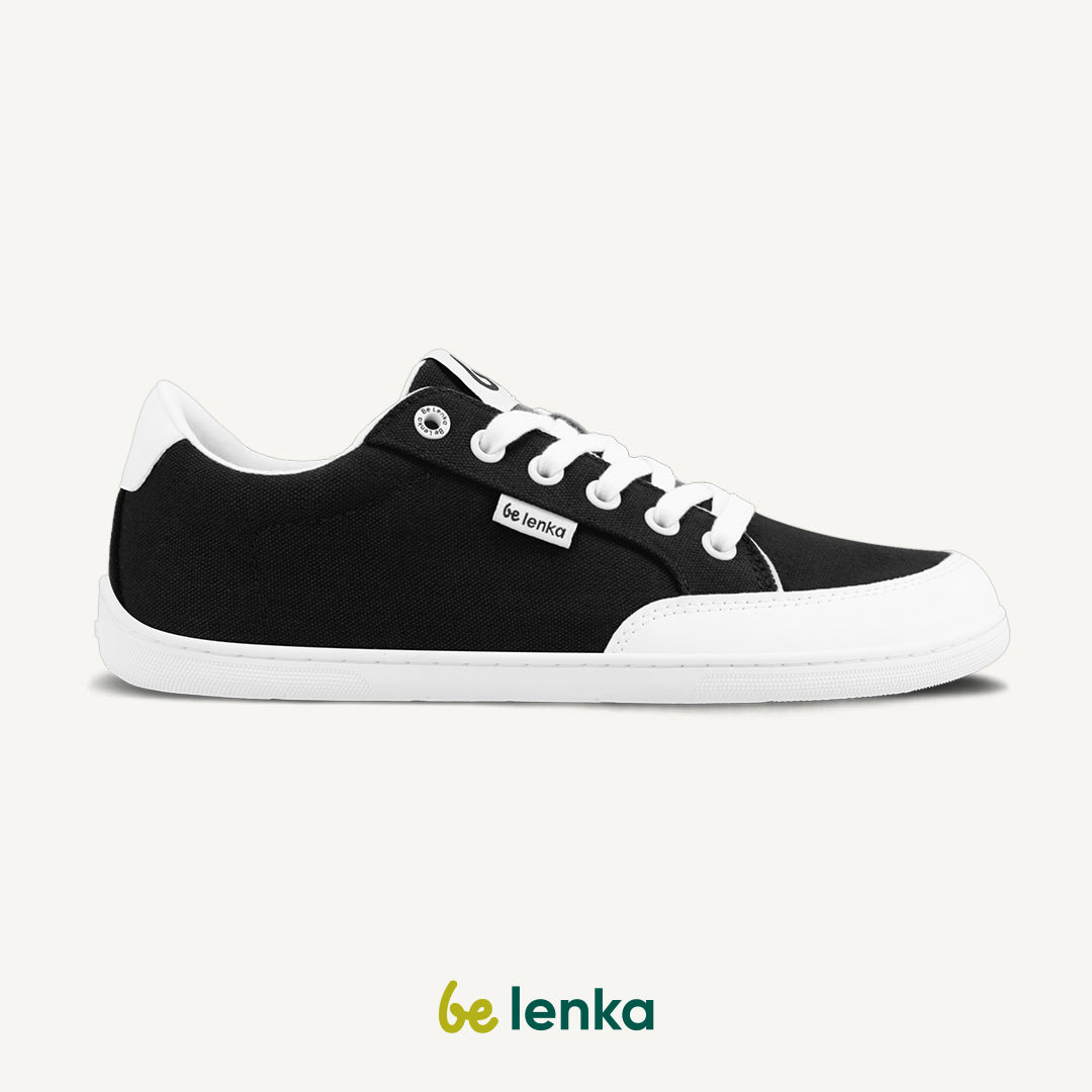 Barefoot Sneakers for Men & Women - Be Lenka Rebound Black & White | Minimalist Running Shoes for Gym, Trail & Everyday Comfort