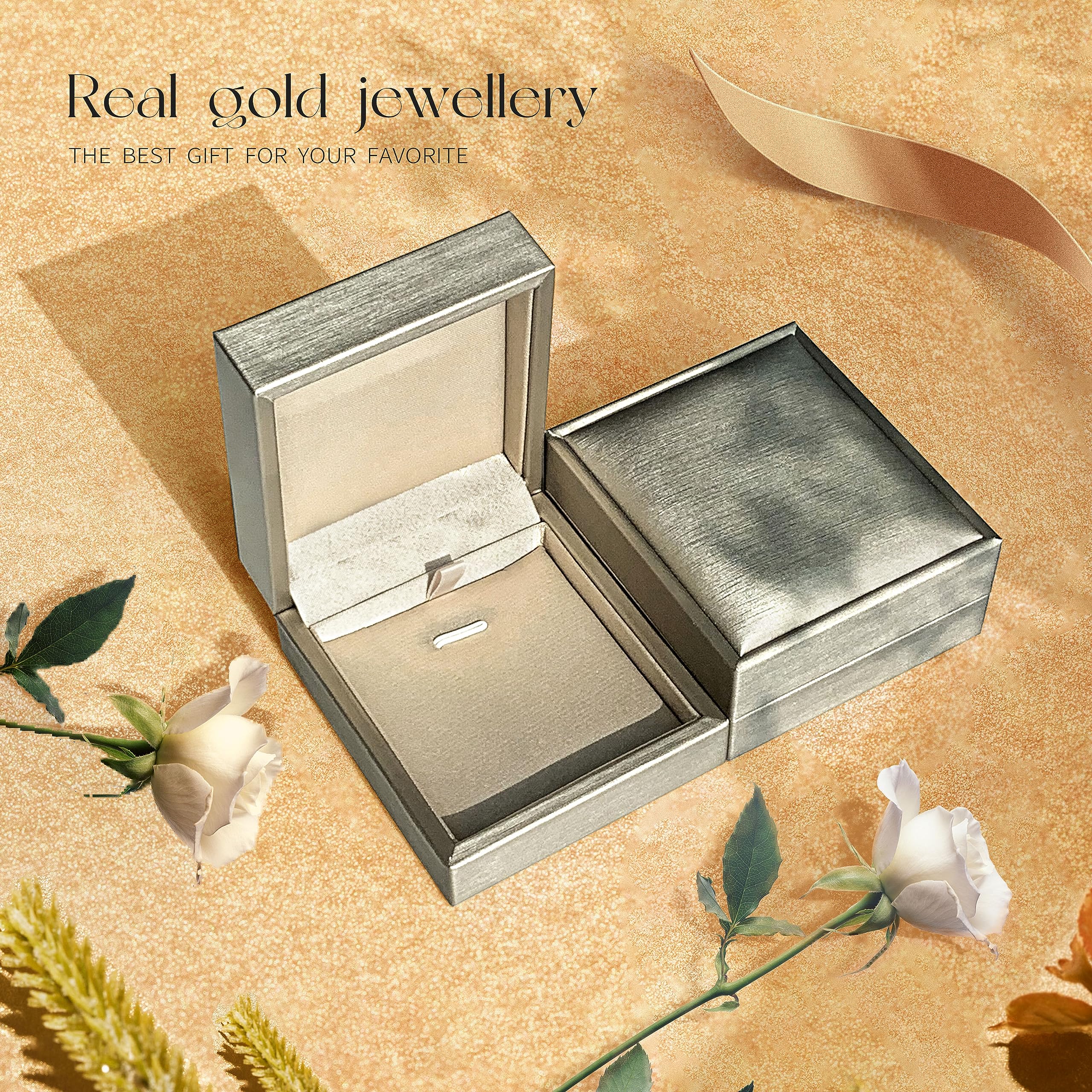 14K Solid Yellow Gold Infinity Pendant Necklace - Dainty & Simple Fine Jewelry for Women, 16+2