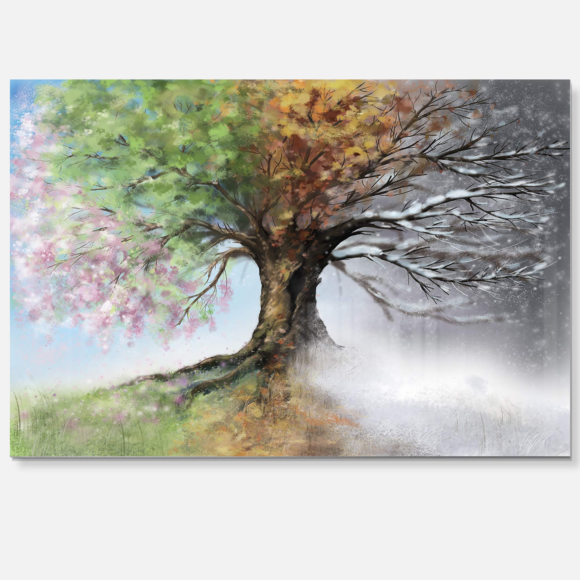 DesignArt Garden Near The House - Landscape Metal Wall Art Decor for Outdoor & Indoor Spaces - Perfect for Patio, Living Room, and Office Decor