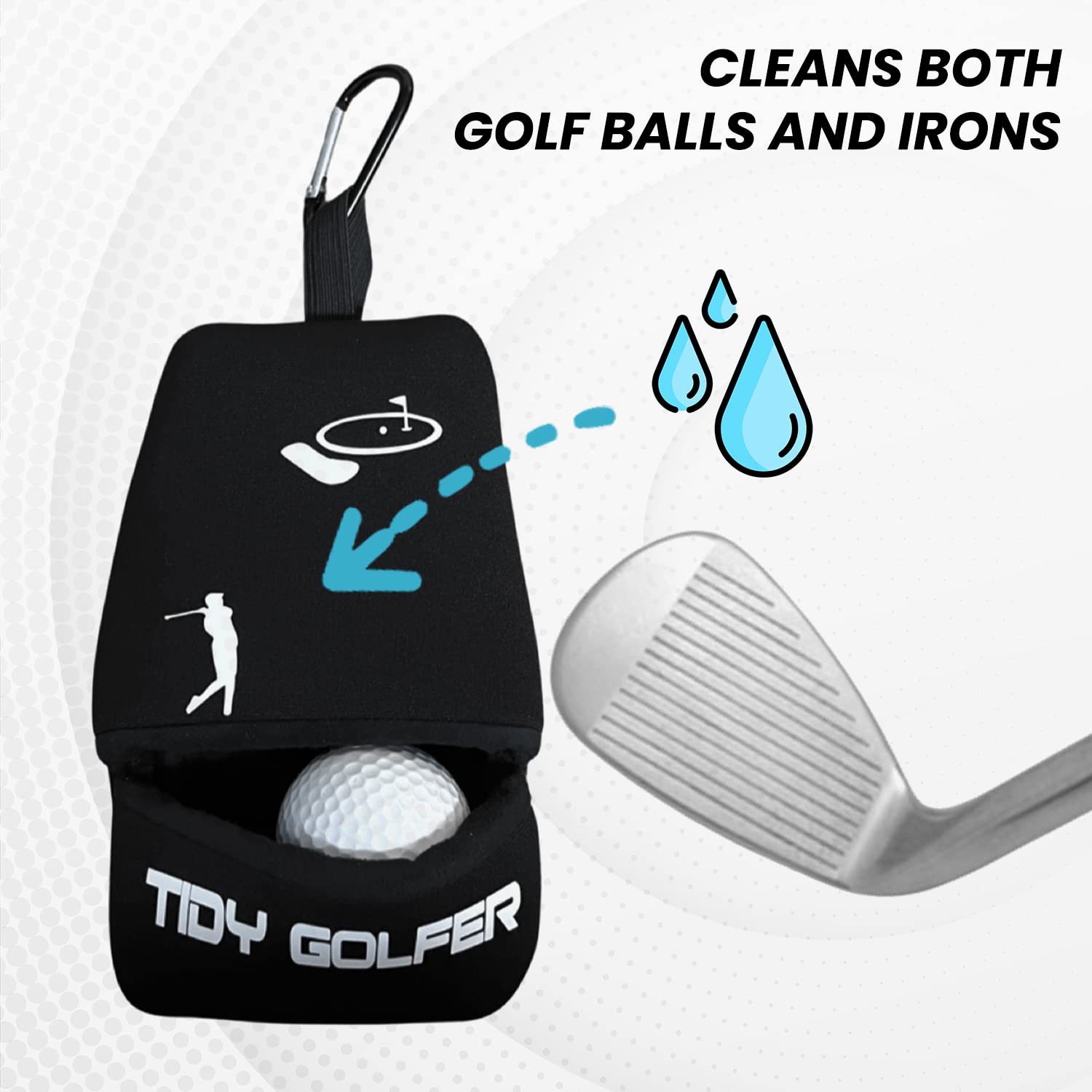 Premium Golf Iron & Ball Cleaner Kit - Deep Cleaning Brush & Scrubber for Golf Clubs & Balls | Perfect for On-Course Cleaning, Practice Sessions & Equipment Maintenance