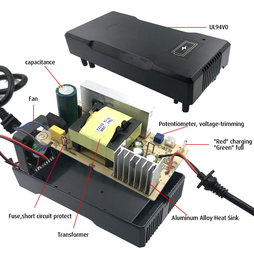 42V 5A Lithium Battery Charger for Electric Bikes, Scooters & Wheelchairs | Fast Charging with 3-Pin XLR Plug | Perfect for Commuting, Outdoor Adventures & Mobility Devices