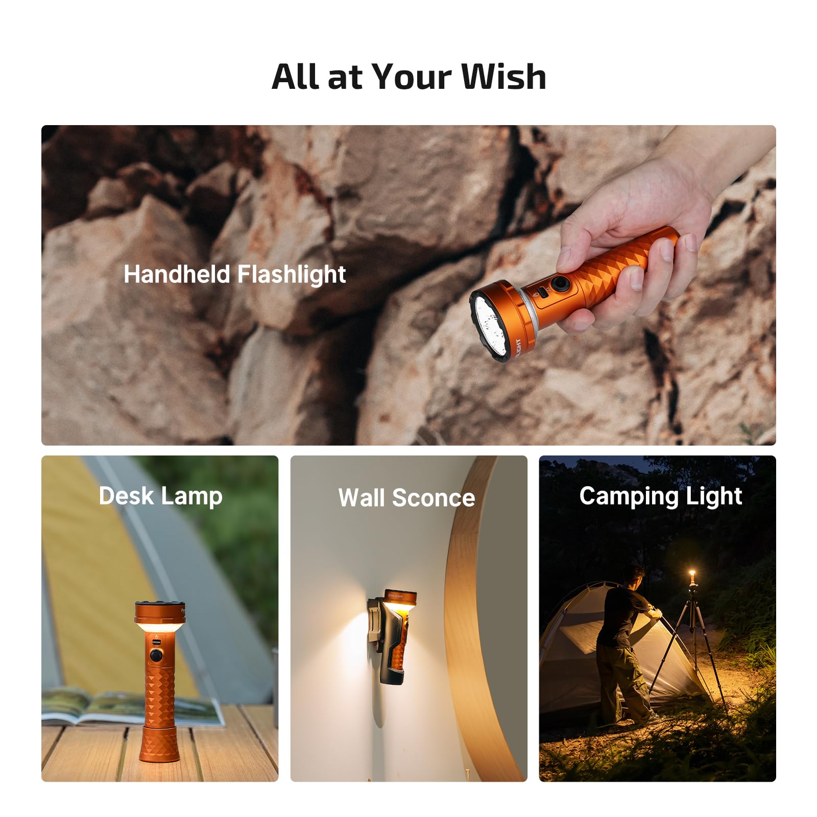 OLIGHT Prowess 5000 Lumens Rechargeable LED Flashlight - Super Bright Tactical Flashlight with USB-C Charging & Holster - Bidirectional Lighting for Camping, Hiking, Emergency & Outdoor Adventures
