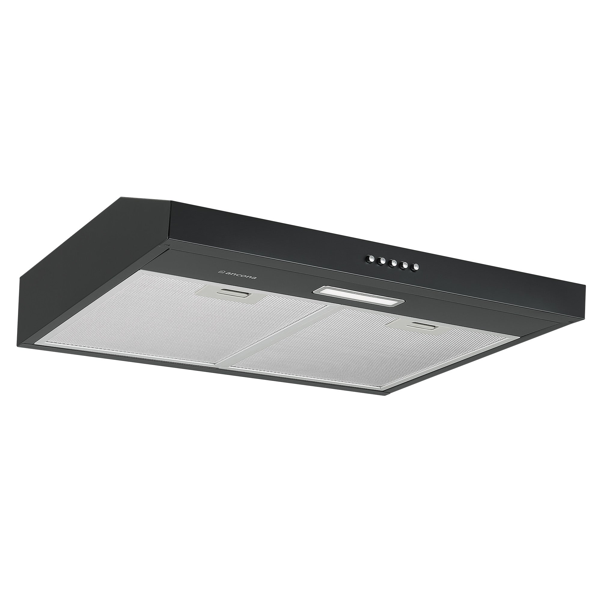 Ancona 24 Inch 110 CFM Convertible Under Cabinet Range Hood in Matte Black - Powerful Kitchen Ventilation for Smoke and Odor Removal