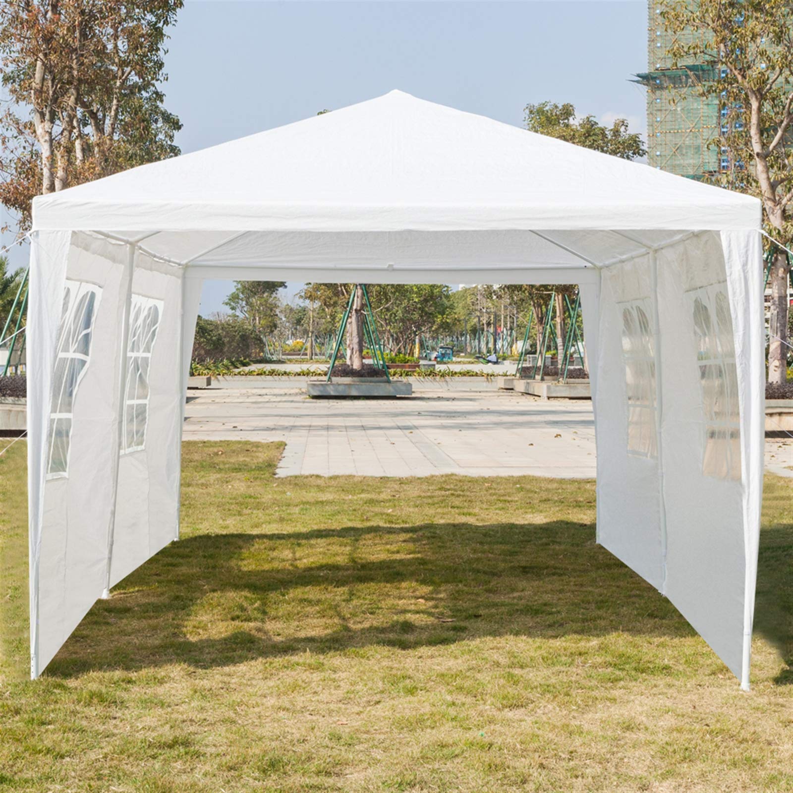 10'x20' Waterproof Outdoor Gazebo Canopy Tent with Removable Side Walls & Spiral Tubes - Perfect for Weddings, Parties, Camping, Market Stalls & Commercial Events