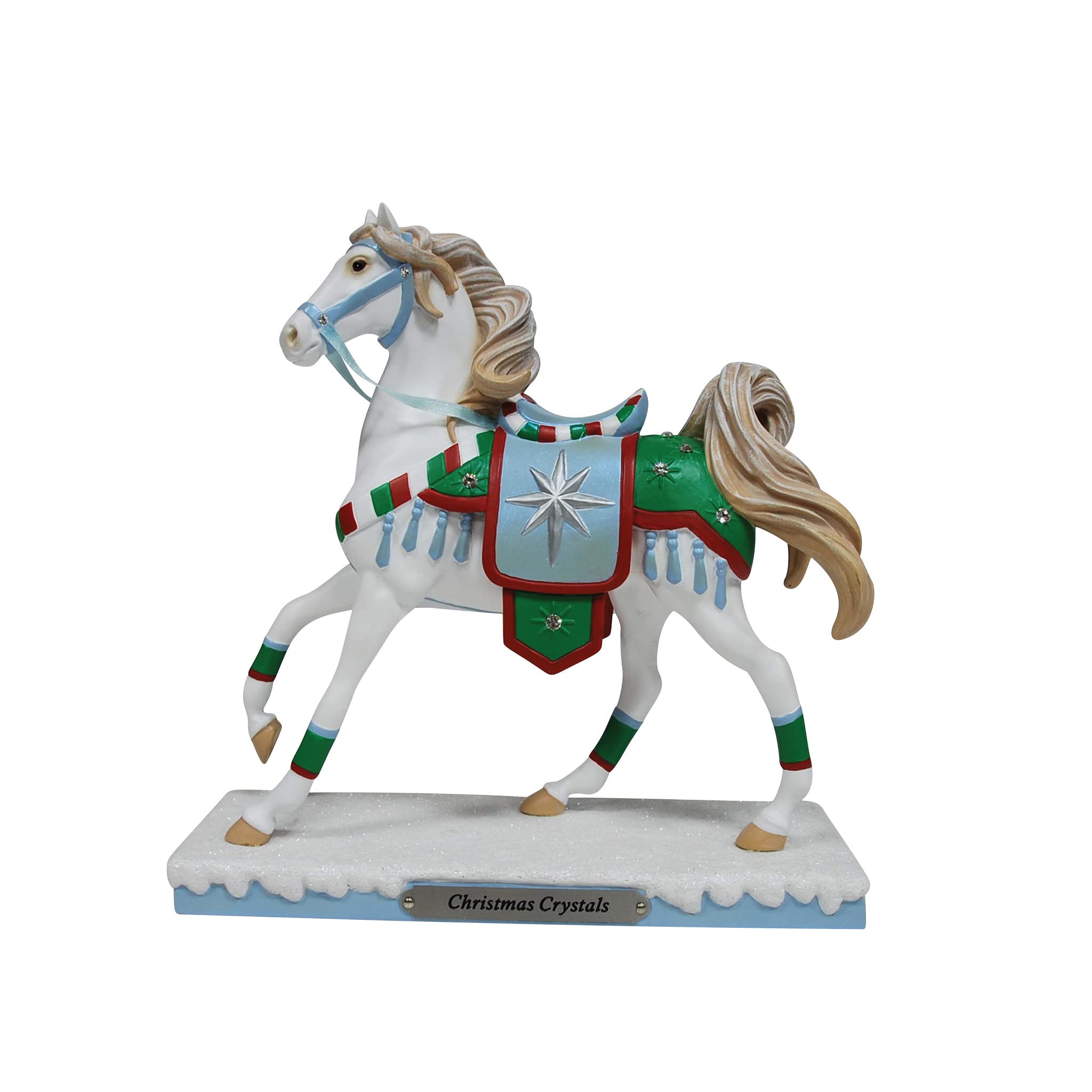 Enesco Painted Ponies Christmas Crystal Figurine - 7.25