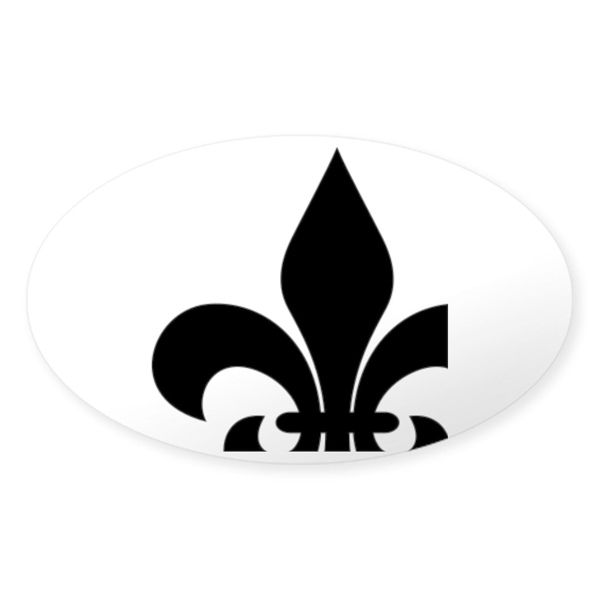 Fleur De Lis Oval Car Bumper Sticker - Waterproof Vinyl Decal for Cars, Laptops, Windows | Perfect for Louisiana Pride, French Heritage & Mardi Gras Decor