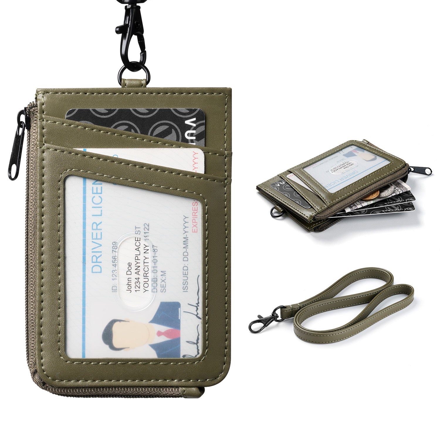 VBH103 RFID Blocking Work Badge Wallet - Multi-Function ID Card Holder for Office, Travel & Security (Fits Credit Cards, Business Cards & Cash) - Perfect for Professionals, Commuters & Business Travelers
