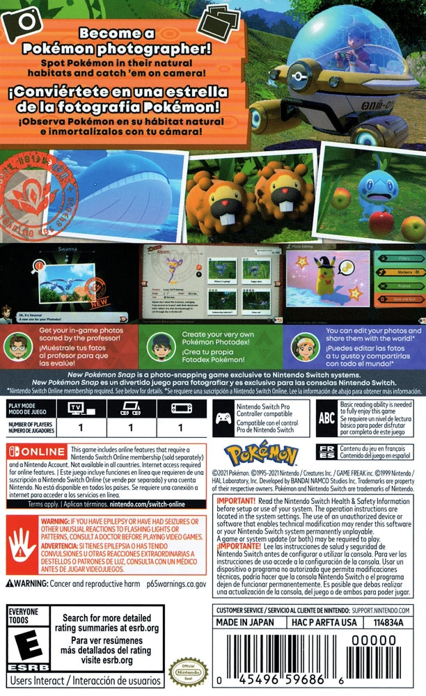 New Pokemon Snap Game - Nintendo Switch | Capture & Explore Pokemon in Stunning HD | Perfect for Kids & Fans, Great for Family Game Nights & Pokemon Adventures