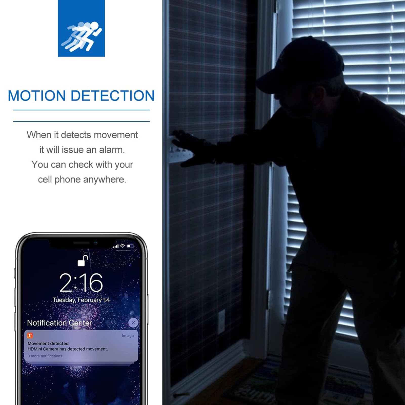 FKINGLRK 4K WiFi Security Camera with Night Vision - 1080P HD Home Surveillance System, Remote Monitoring, Motion Detection & Alarm for Indoor/Outdoor Use - Perfect for Baby Monitor, Pet Camera, Office & Home Security