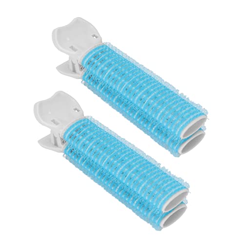 Volumizing Hair Rollers & Root Clip Curlers Set - 2pcs Portable Bang Roller for Long & Short Hair - DIY Styling Accessories Tool (Blue) | Perfect for Home Salon, Party Hairstyles & Everyday Volume Boost