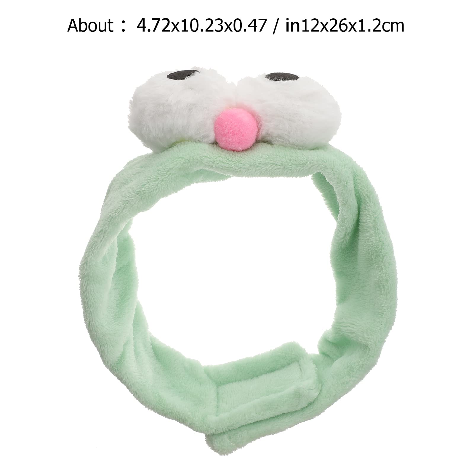 Lurrose Adjustable Mint Green Cartoon Hair Band for Women - Soft Spa Headband for Makeup, Face Washing & Shower - Cute Hair Accessories for Skincare, Beauty & Relaxation at Home