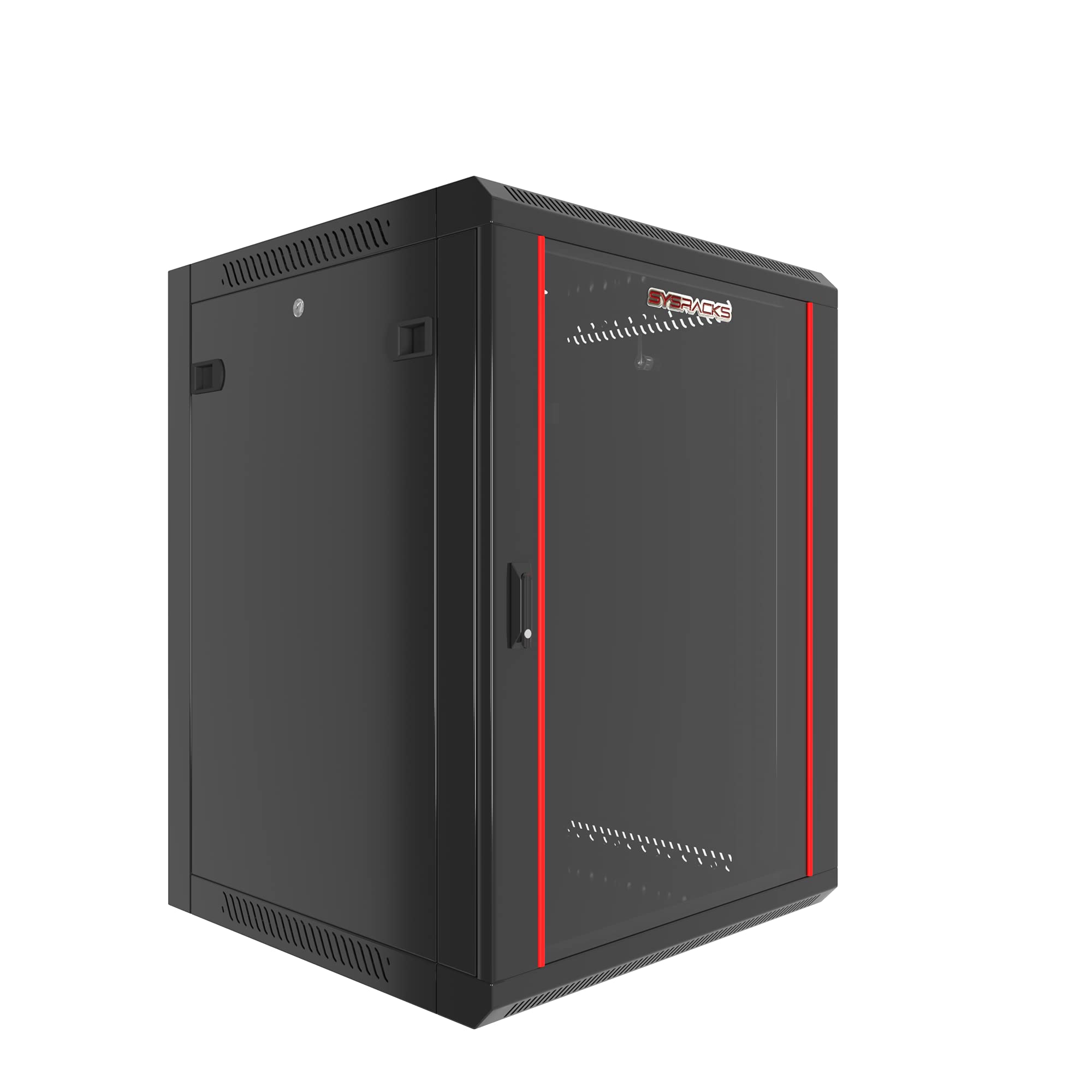 15U Wall Mount Server Rack Cabinet - 24-Inch Depth Network Equipment Enclosure for Electronics, Security & AV Systems - Ideal for Data Centers, Home Studios & Office Server Rooms