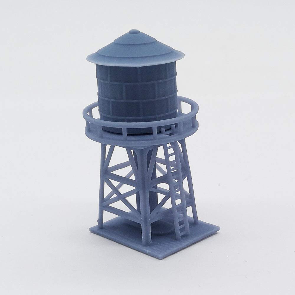 Outland Models Z Scale 1:220 Train Railway Layout Trackside Building Set - Water Tower for Model Train Scenery & Miniature Railroad Displays