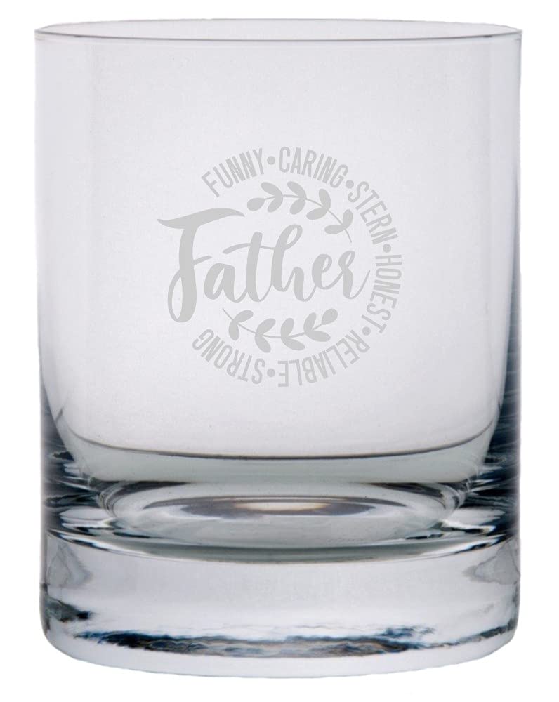 Engraved 11oz Crystal Whisky Glass - Perfect Gift for Father's Day & Special Occasions